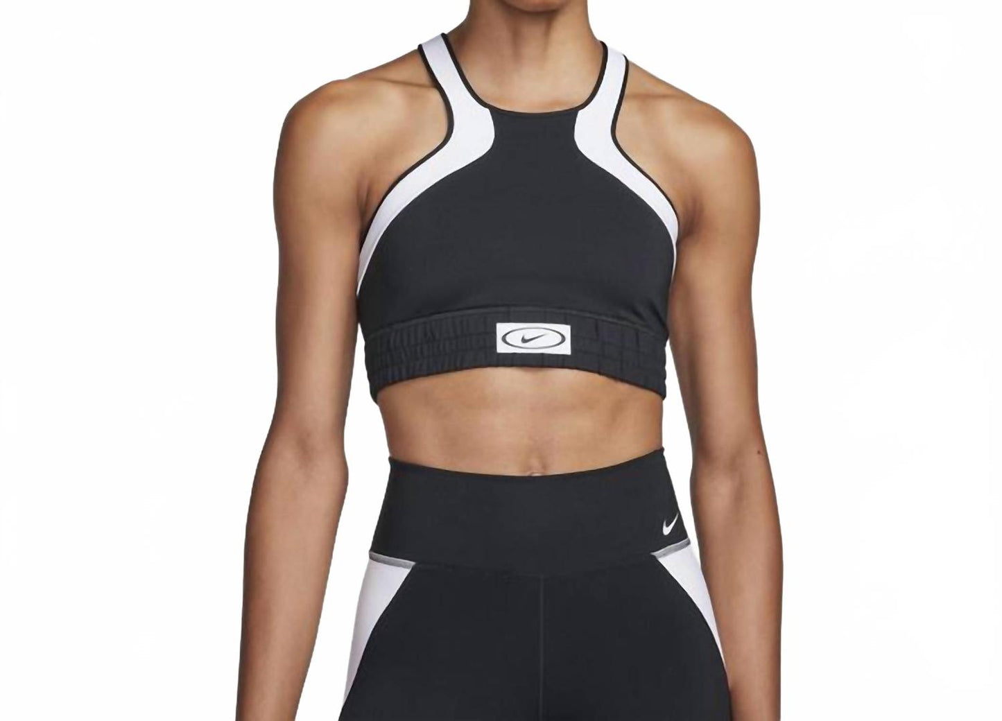 Top deportivo color negro y blanco