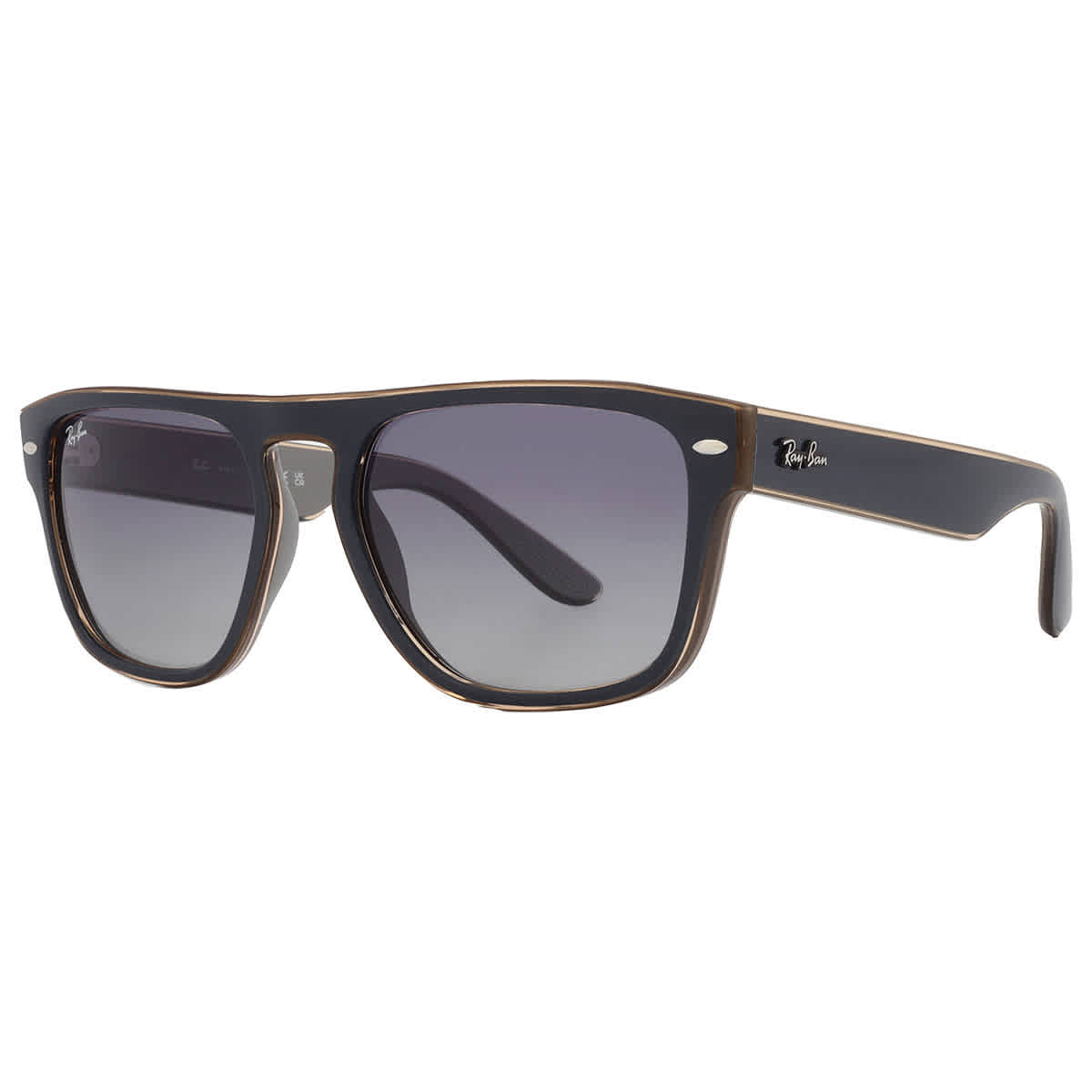 Gafas de sol unisex de montura cuadrada color azul y gris