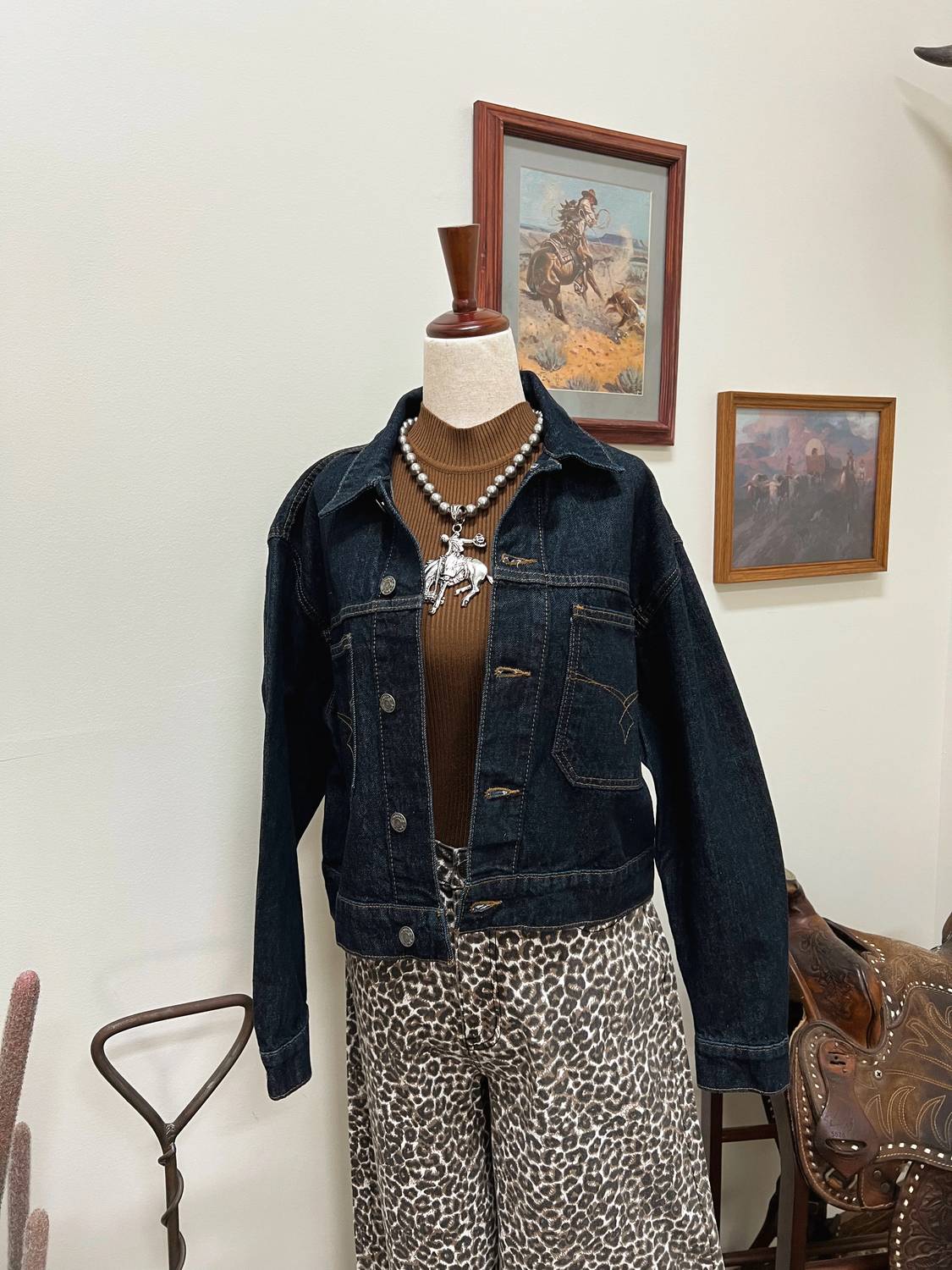 Chaqueta de mujer de mezclilla color azul