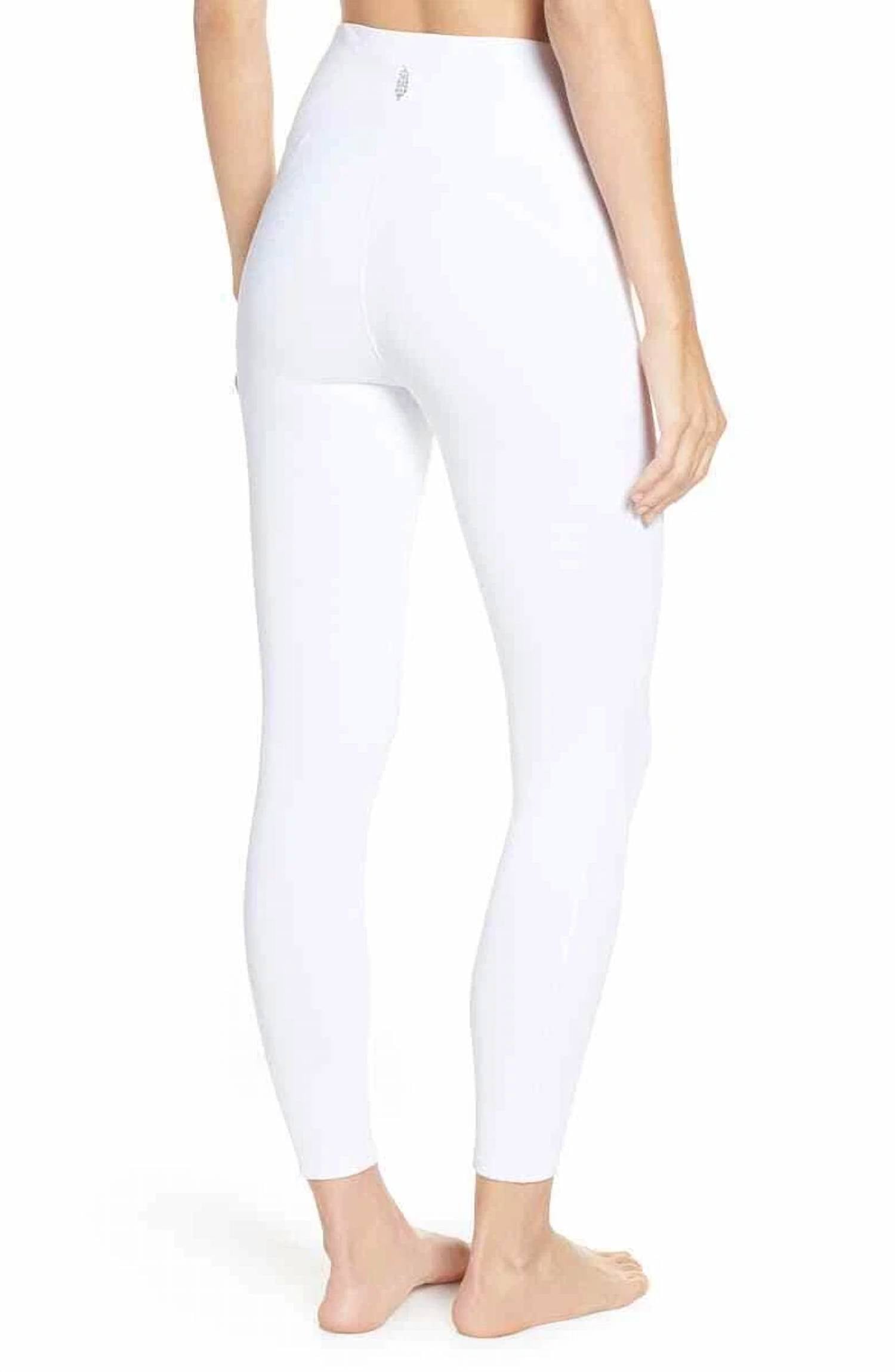 Leggings de tiro alto color blanco