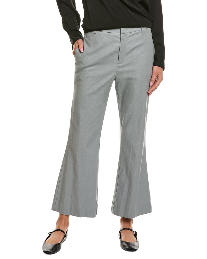Pantalón de mezcla de lino de tiro medio