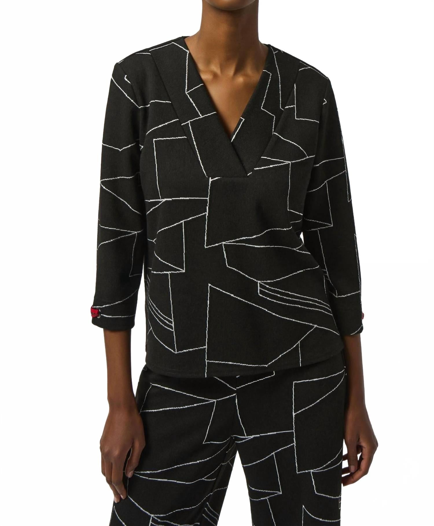 Top color negro y blanco