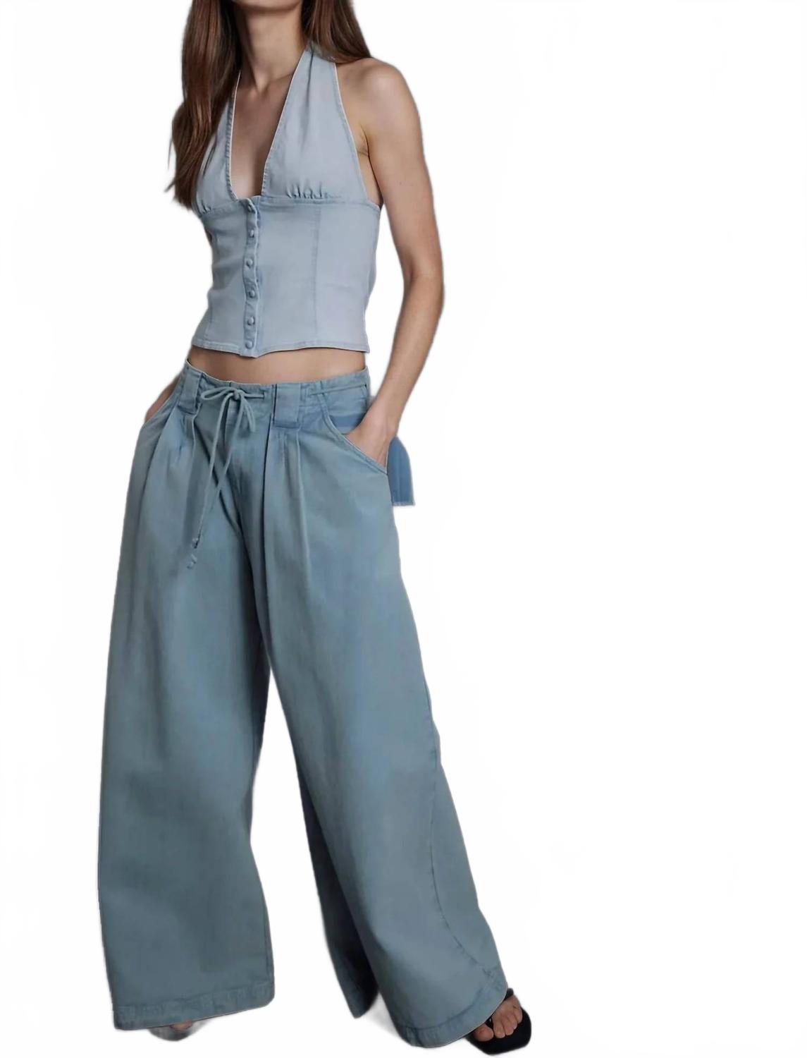 Top de mezclilla color azul
