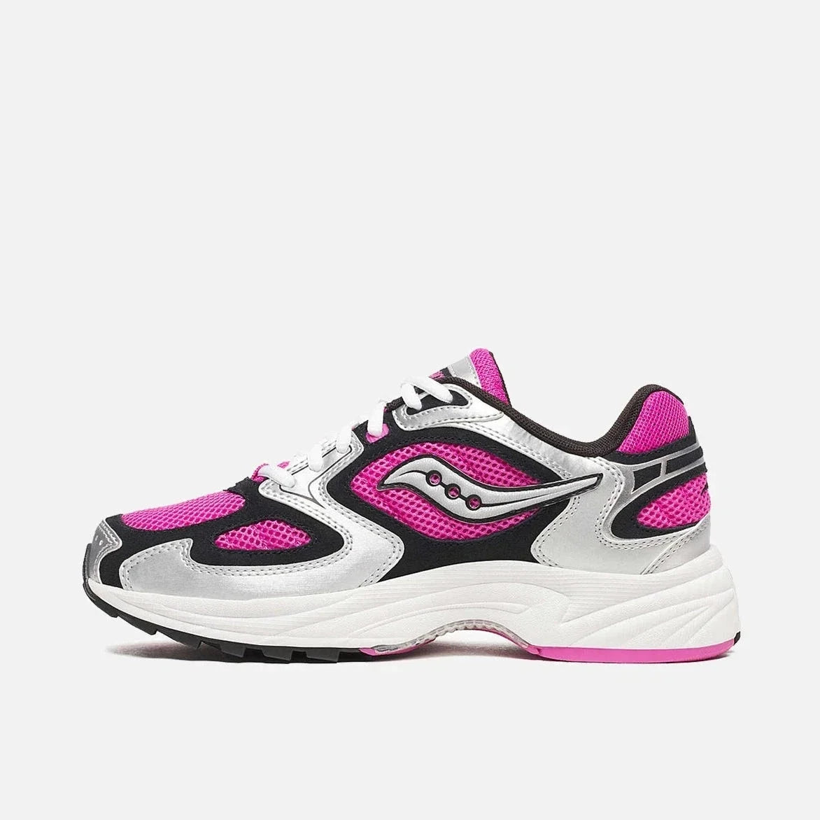 Tenis de hombre color rosado y plateado