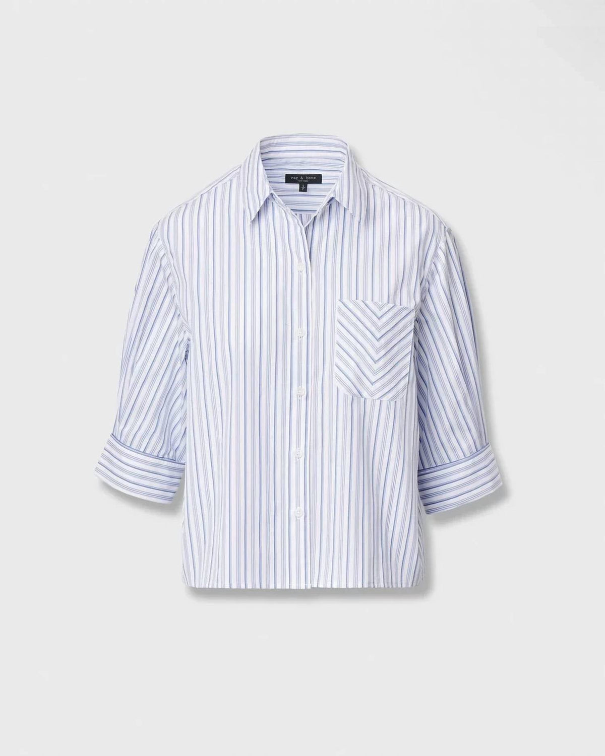 Camisa para bebé a rayas color azul