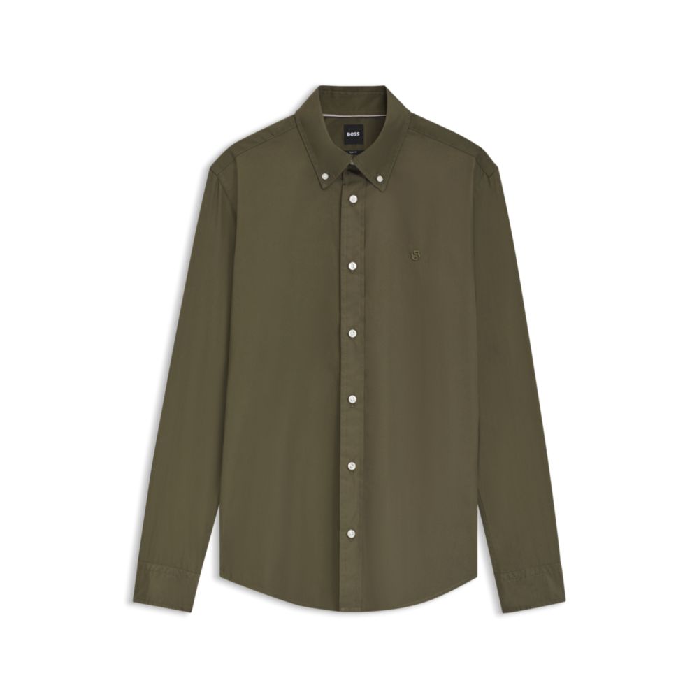 Camisa de algodón de corte ajustado