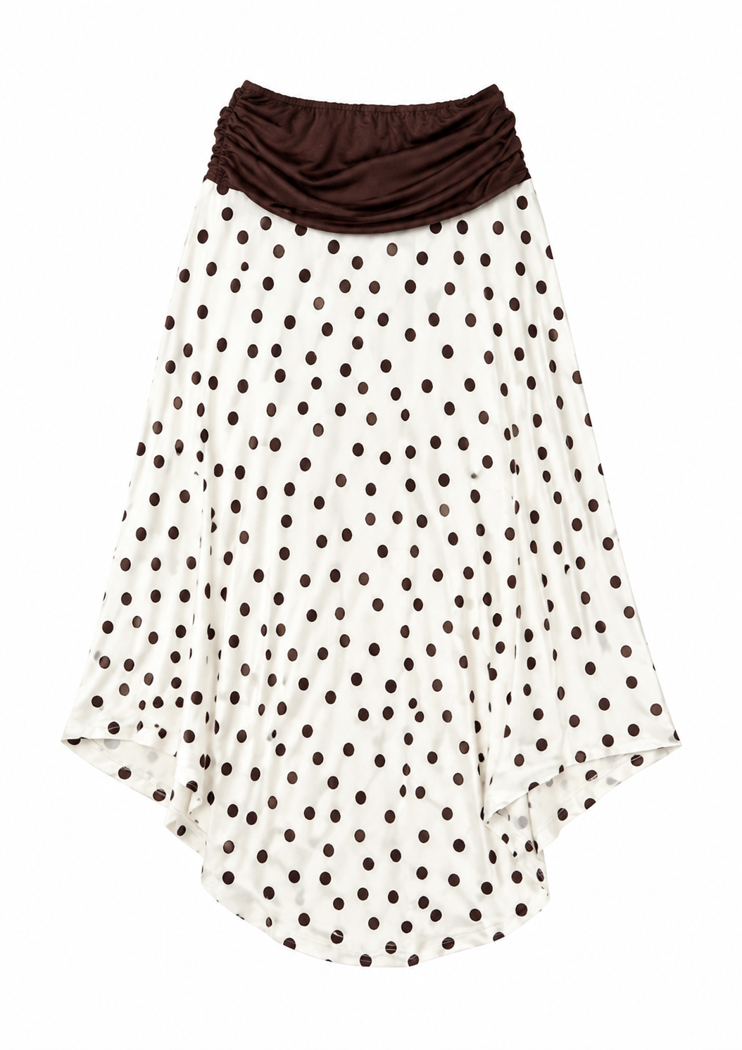 Falda midi de lunares