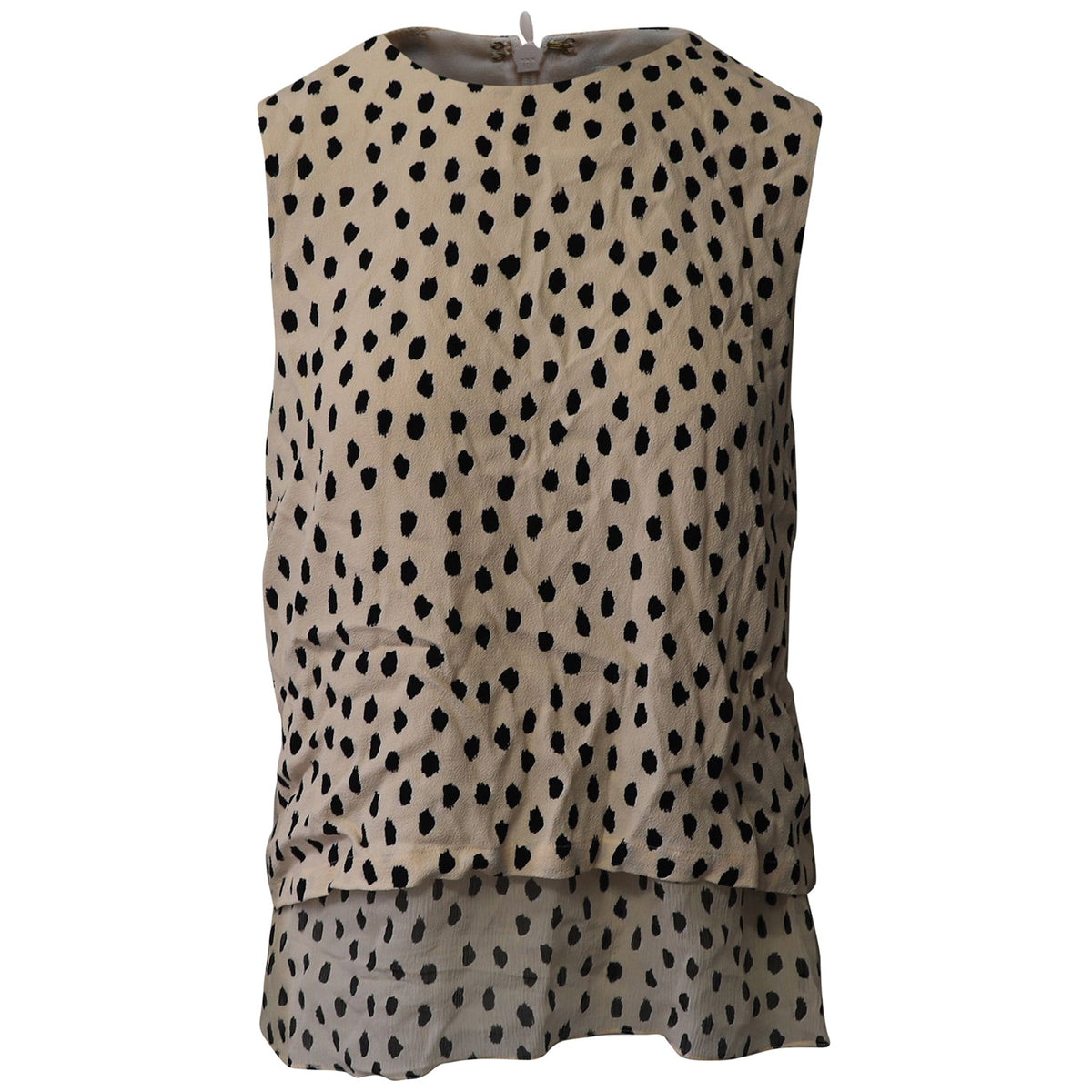 Top sin mangas color crema