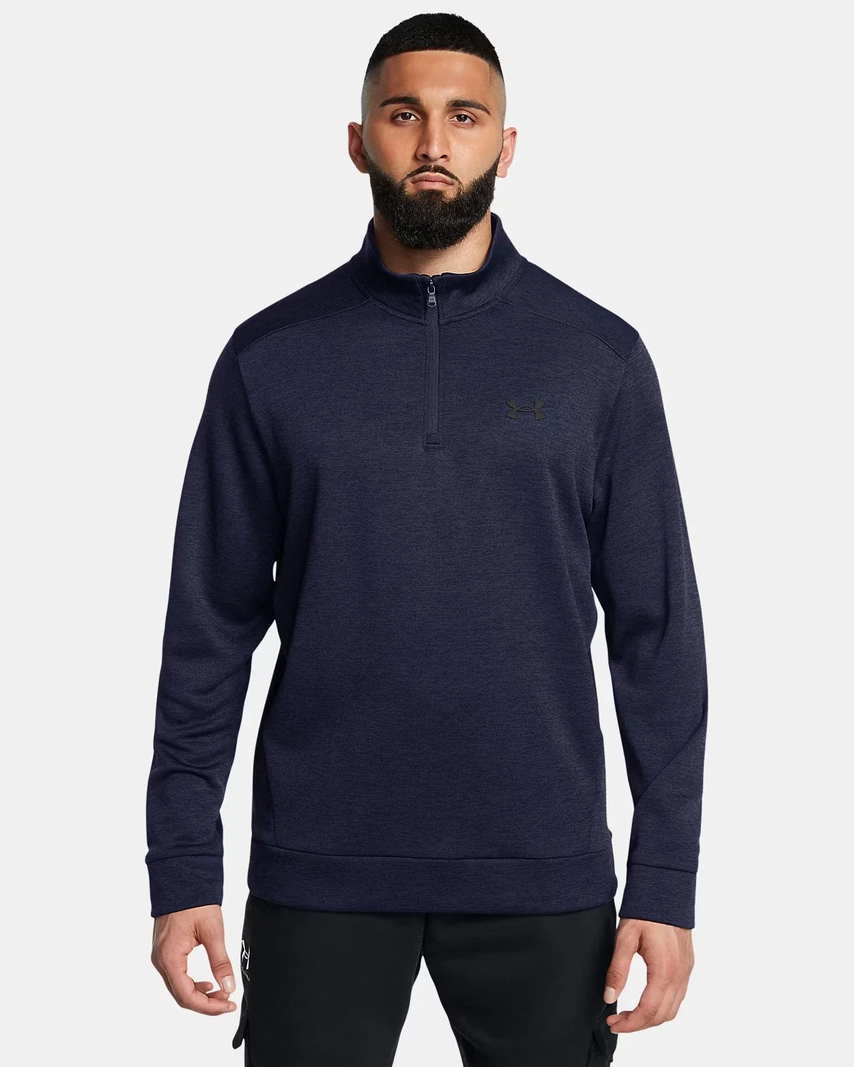 Camisa de hombre con cuello alto color azul marino