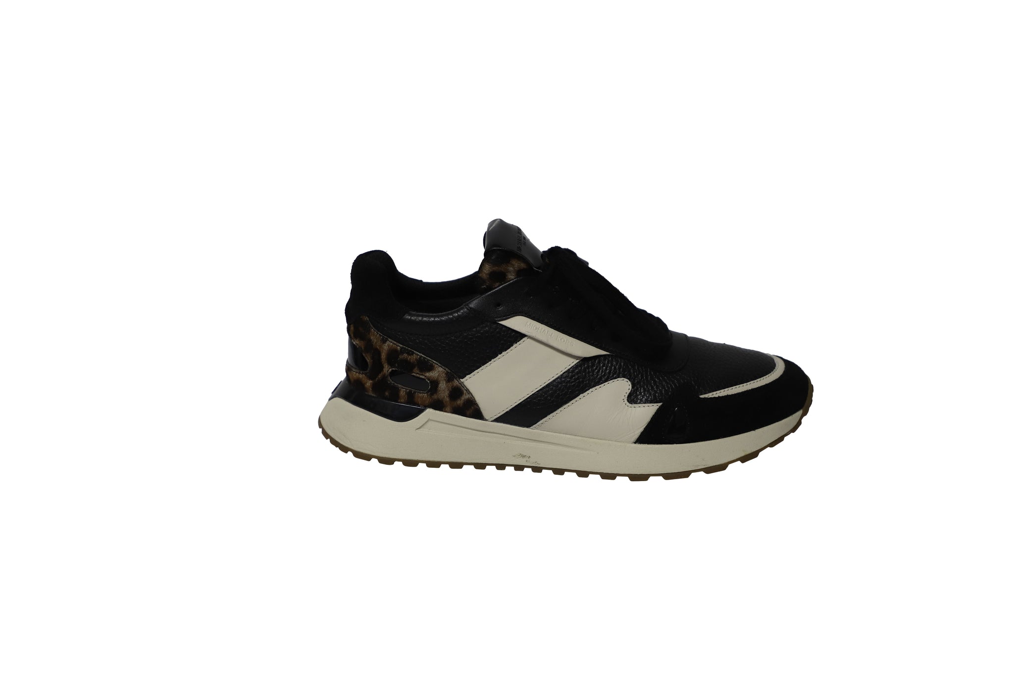 Tenis de cuero con estampado animal multicolor