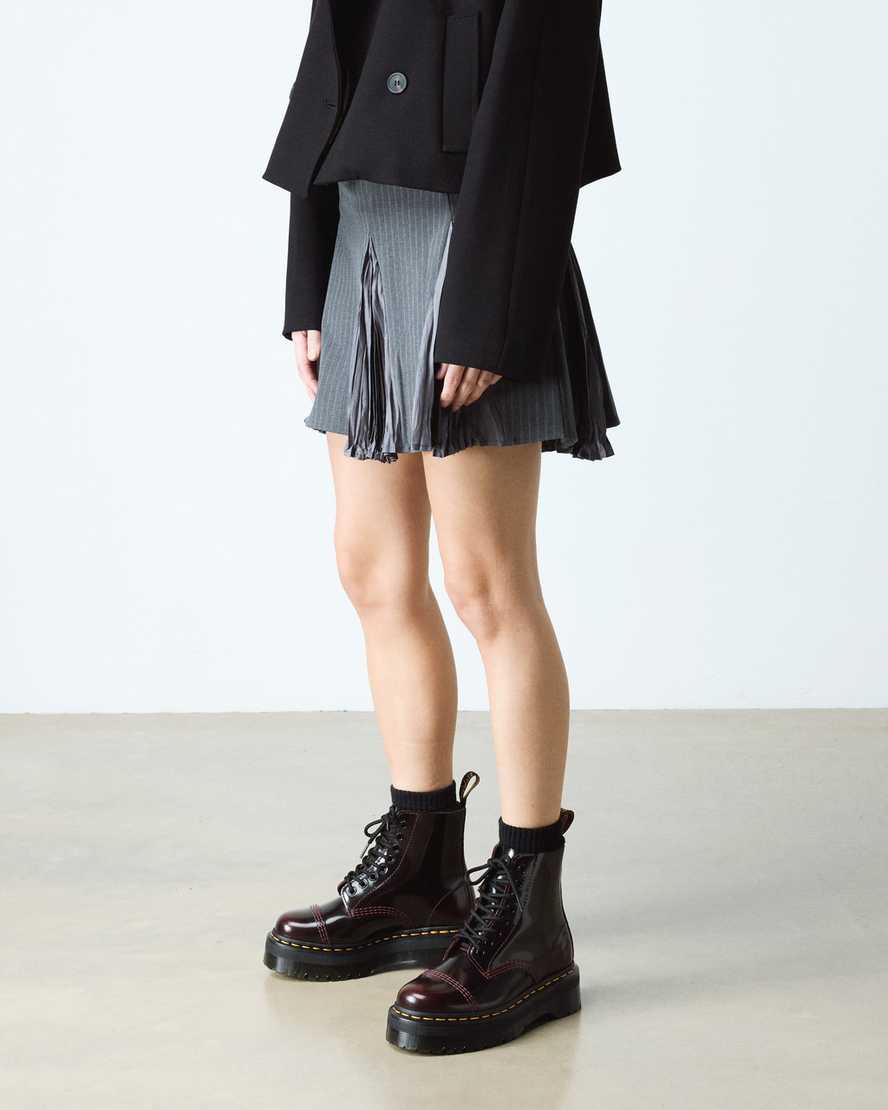 Botas de mujer de cuero con plataforma
