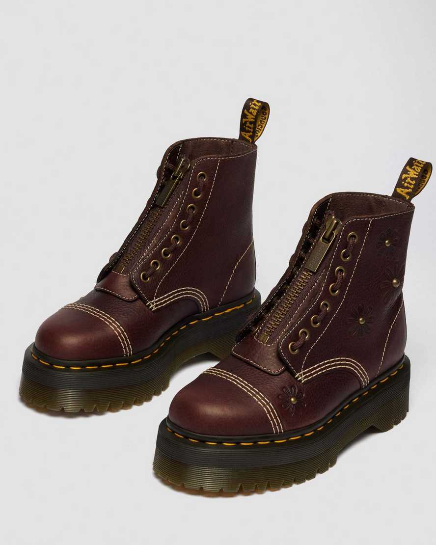 Botas de cuero con plataforma