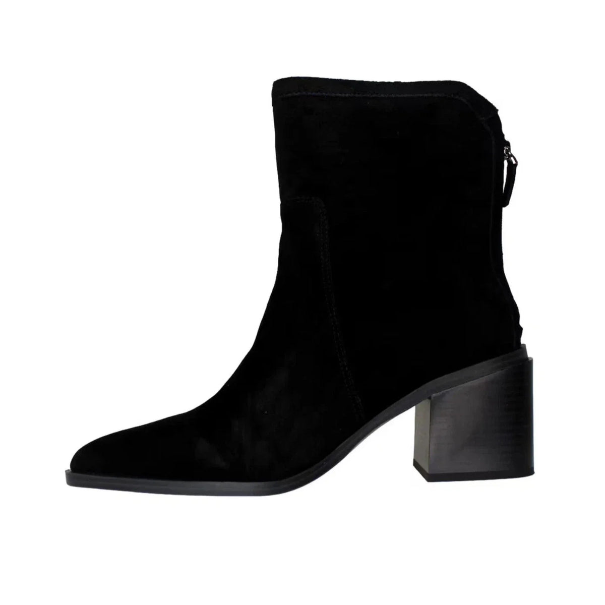 Botines de mujer de gamuza color negro