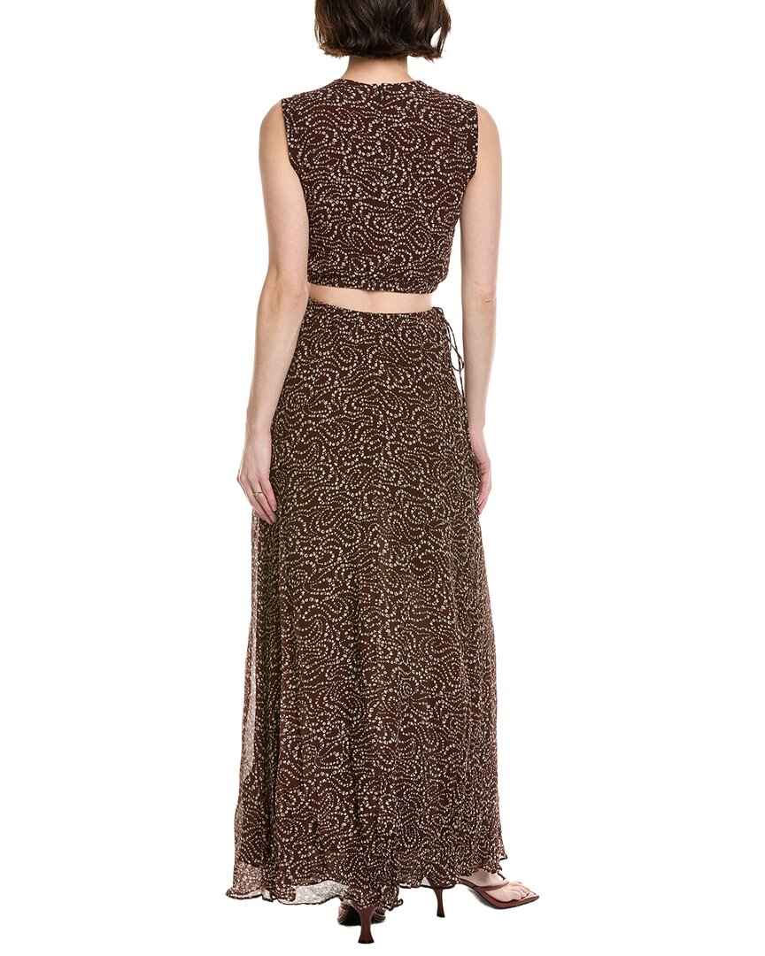 Vestido de mezcla de seda largo