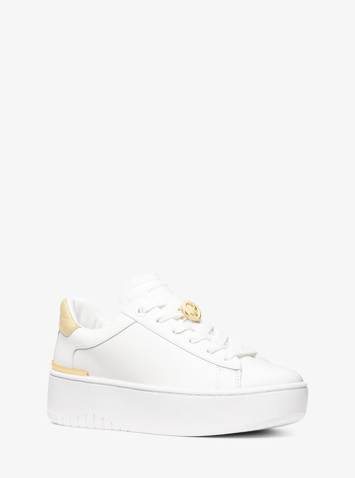 Tenis de cuero con plataforma