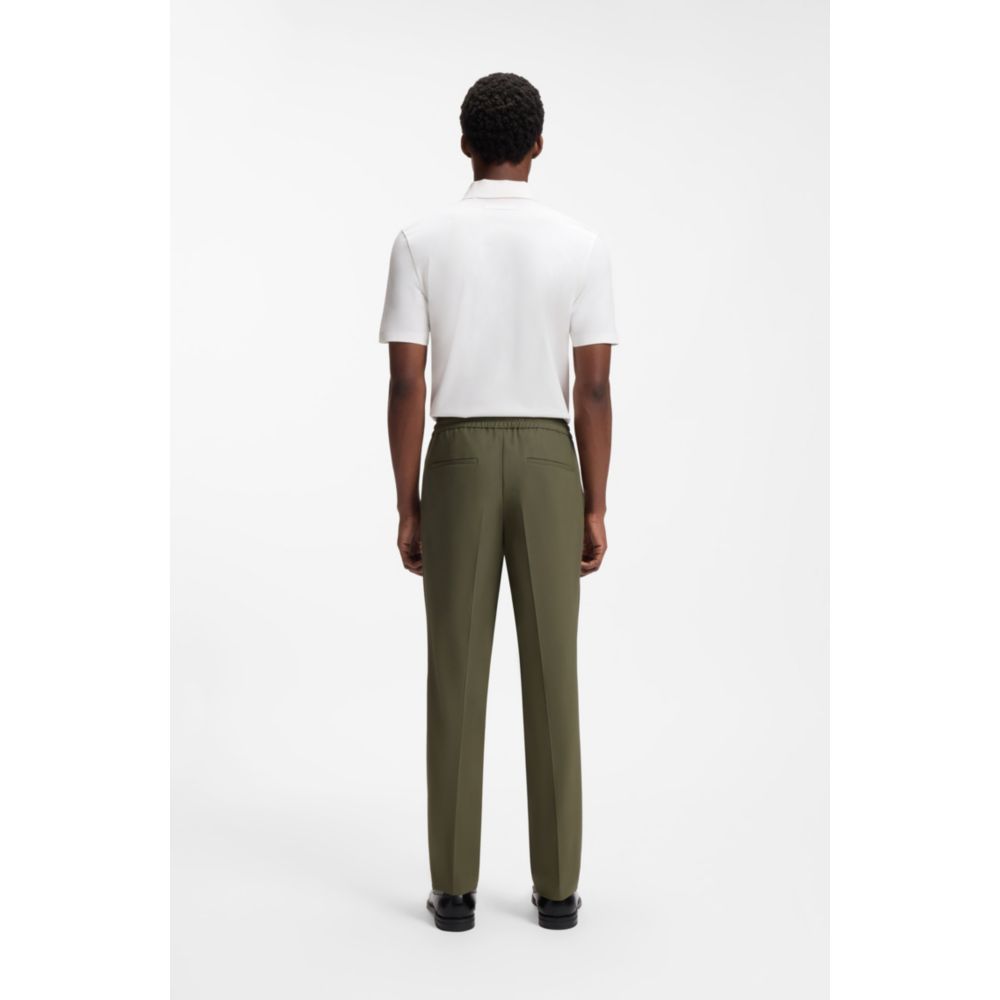 Pantalón de mezcla de lana de corte ajustado