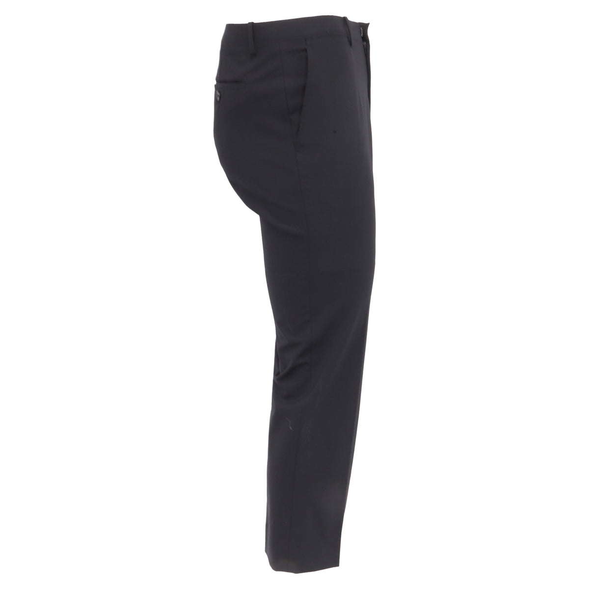 Pantalón de lana de corte recto color negro