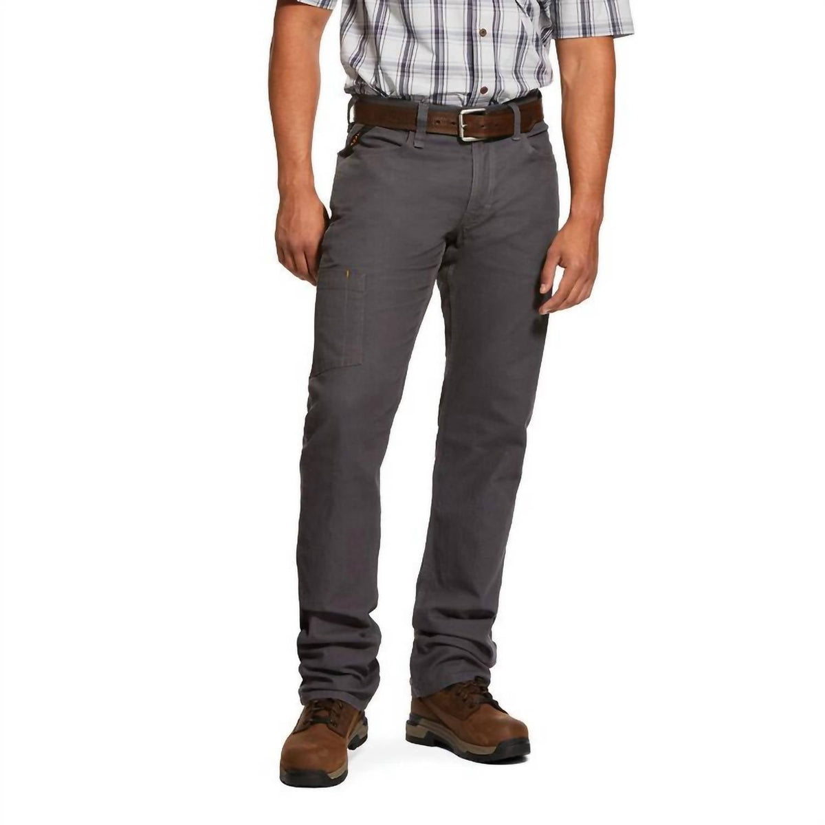 Pantalón de hombre de corte recto color gris