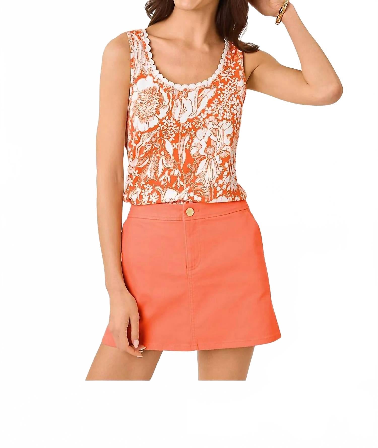 Top color naranja