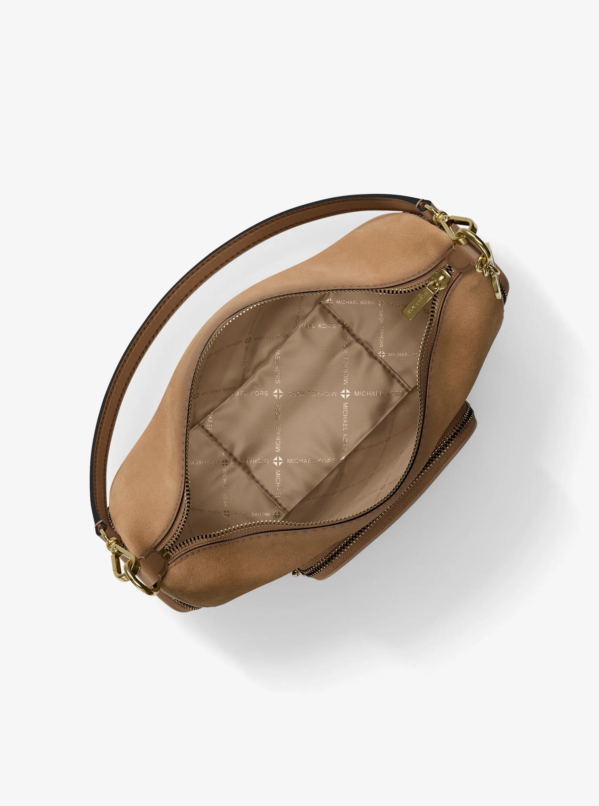 Bolso de hombro de gamuza