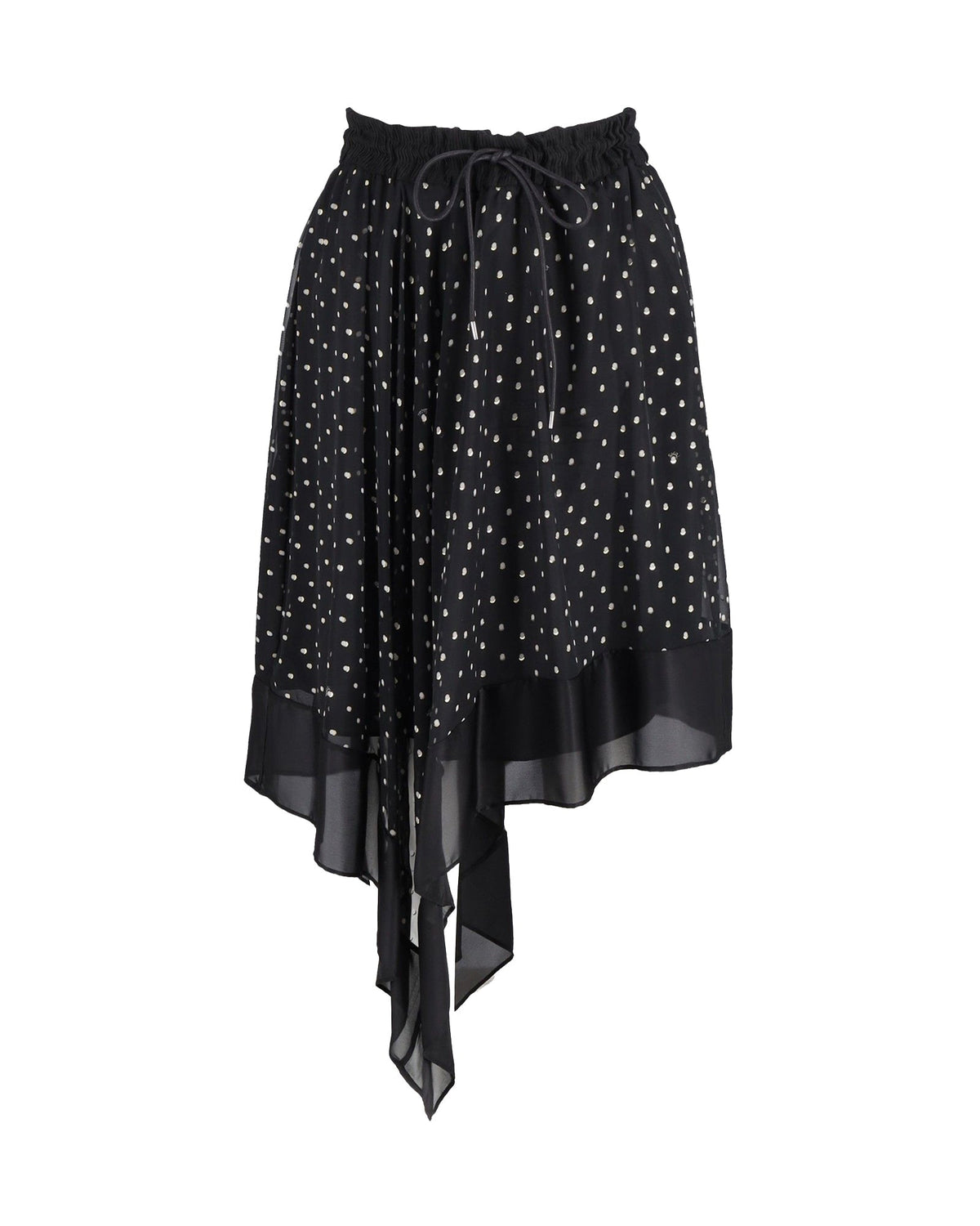 Falda de lunares color negro