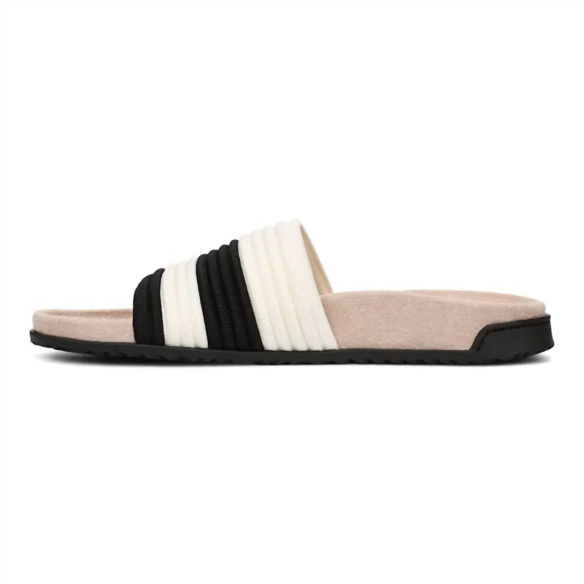 Sandalias de mujer color negro y marfil