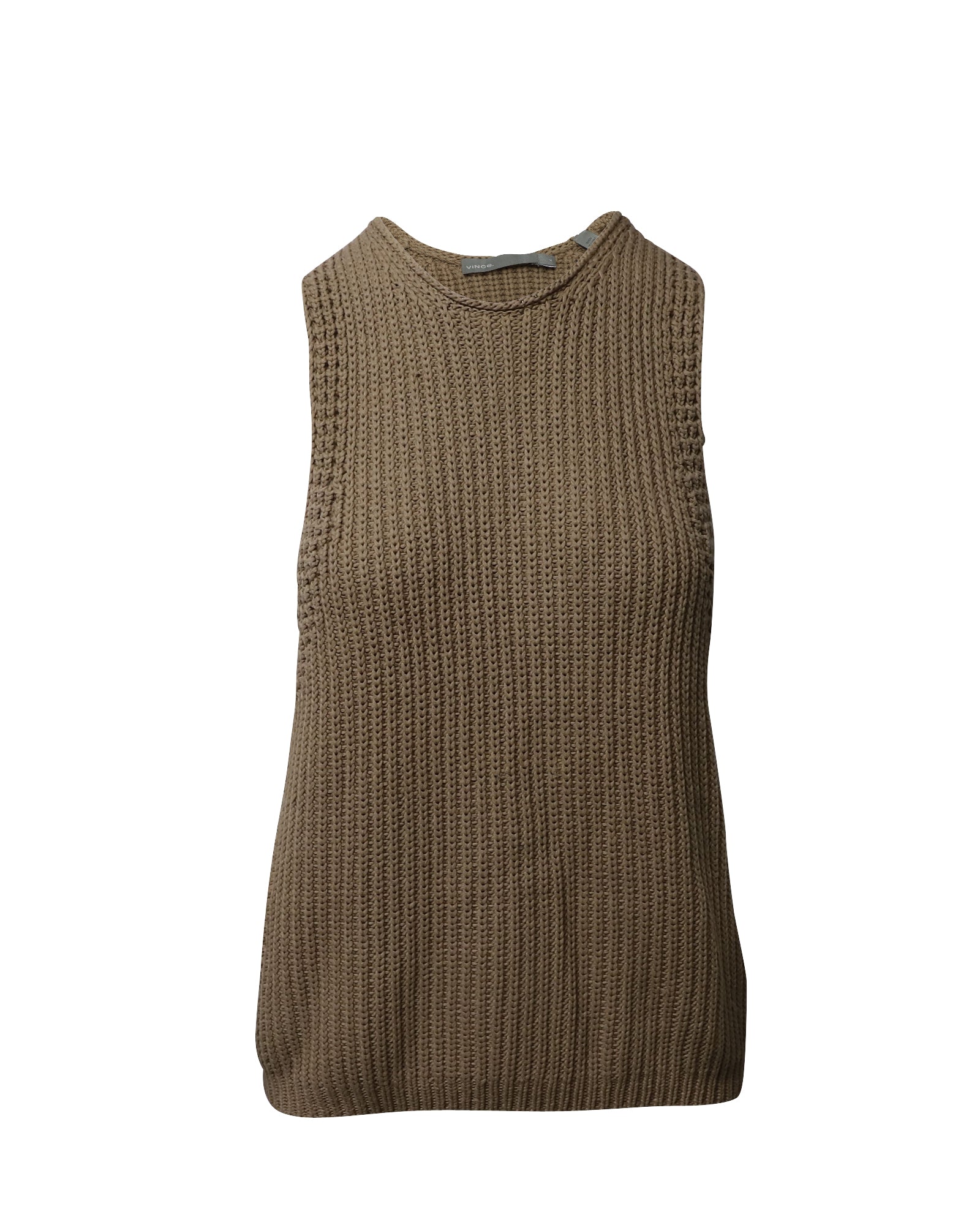 Top de algodón color beige