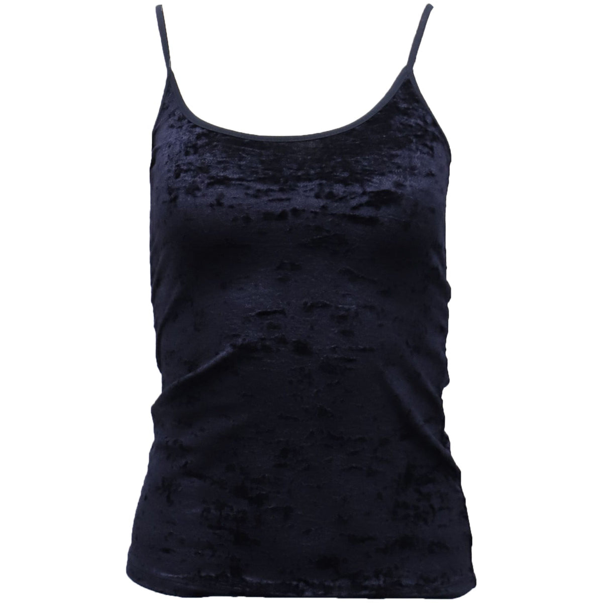 Camiseta sin mangas de terciopelo color azul marino