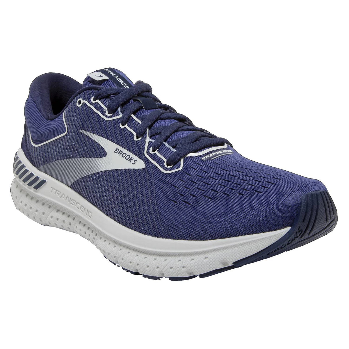 Tenis para correr de hombre color azul marino y blanco