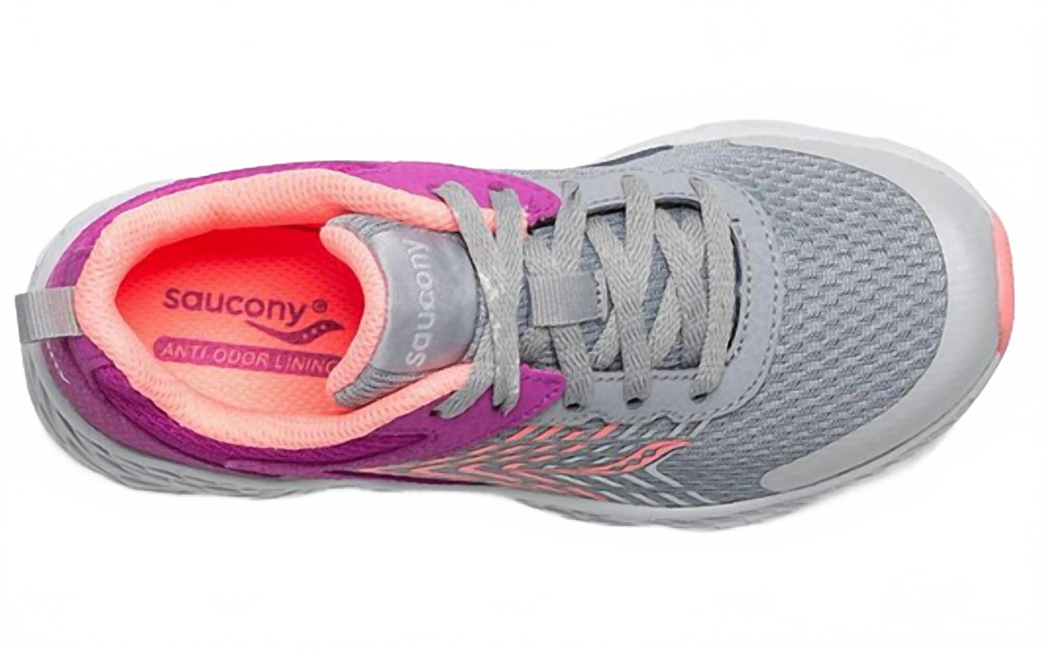 Tenis infantil color gris y violeta
