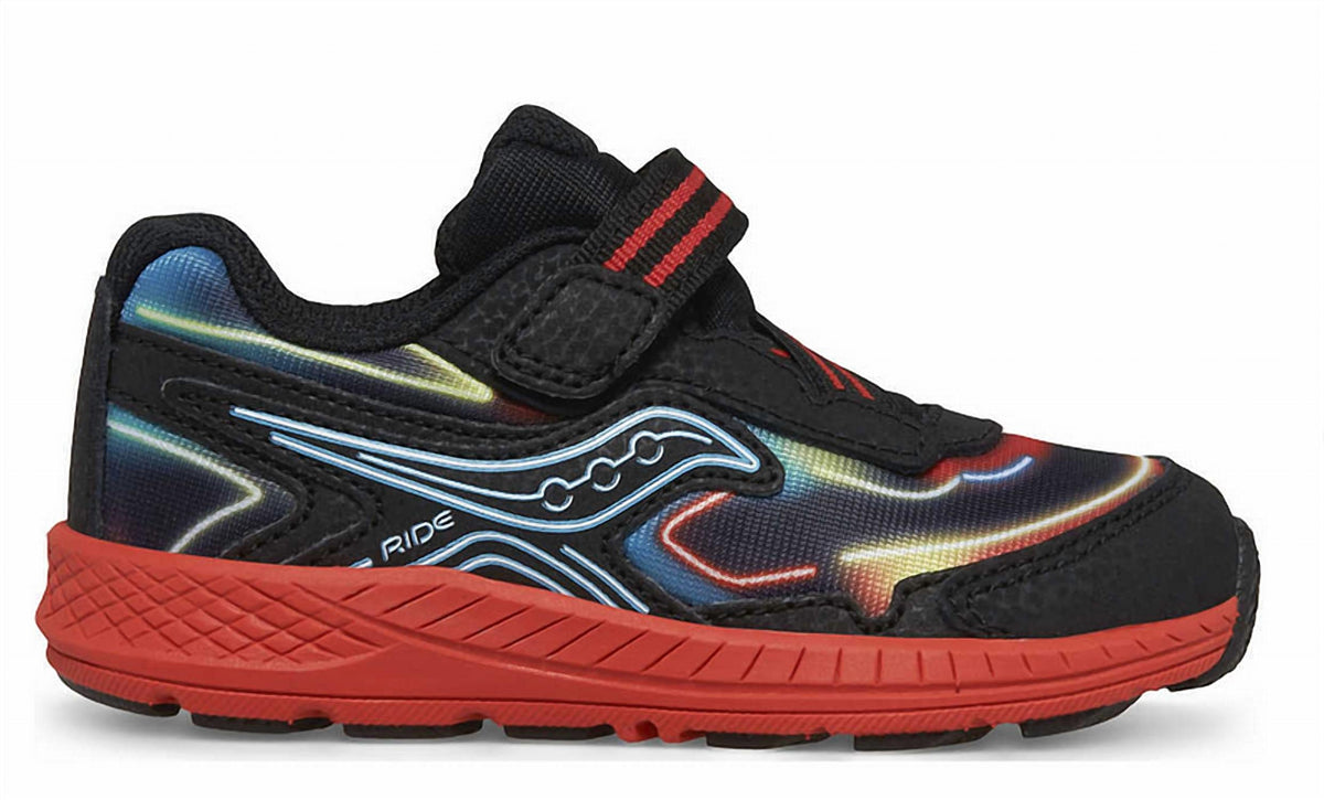 Tenis infantil color negro y rojo