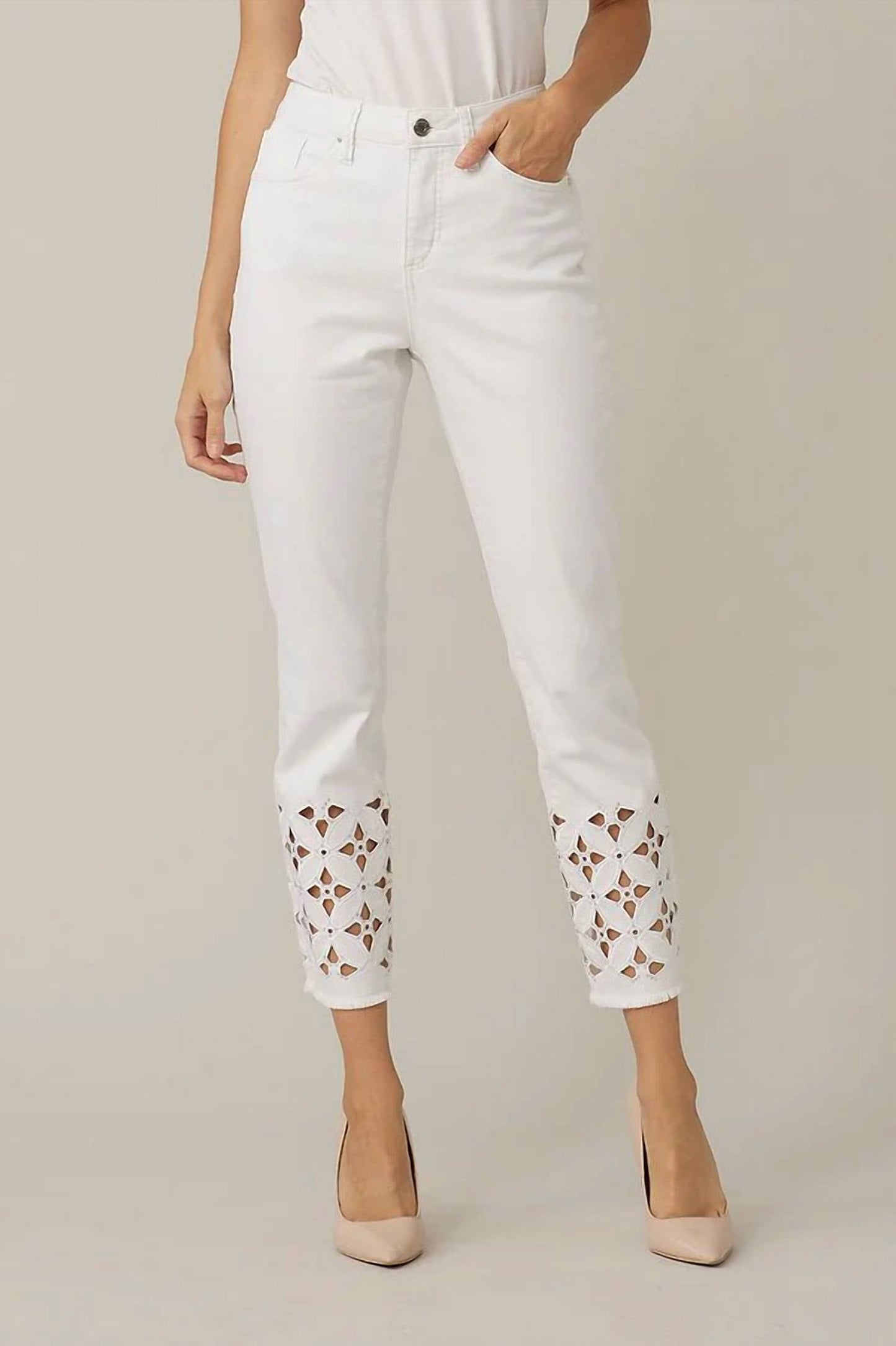 Jean color blanco