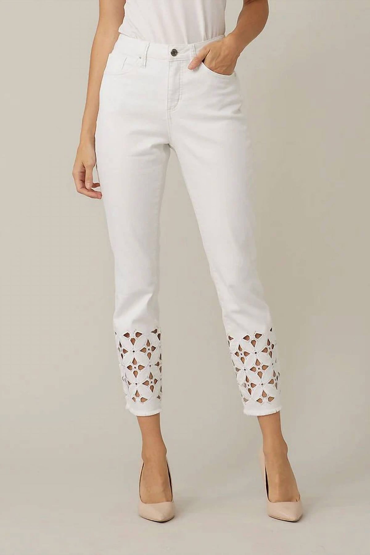 Jean color blanco