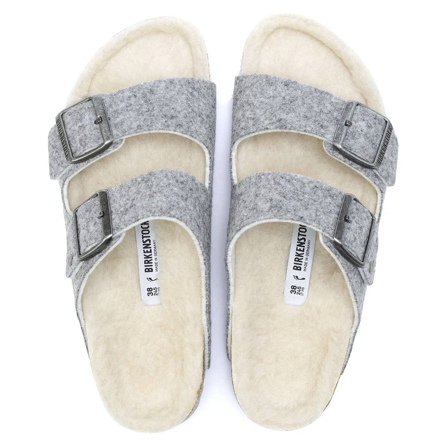 Sandalias de mujer de lana color gris