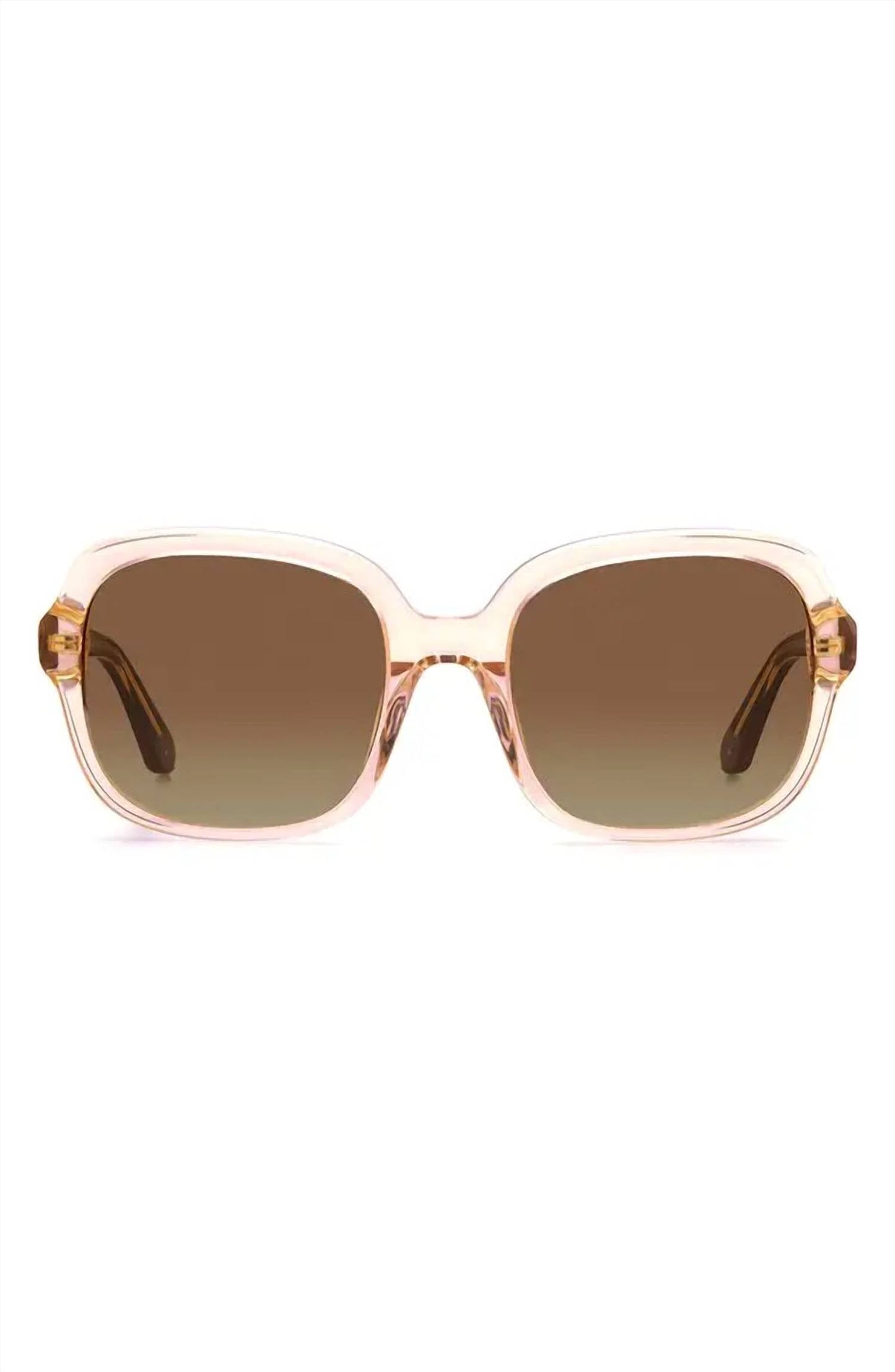 Gafas de sol de mujer de montura cuadrada 55 mm con lentes polarizados color café y rosado
