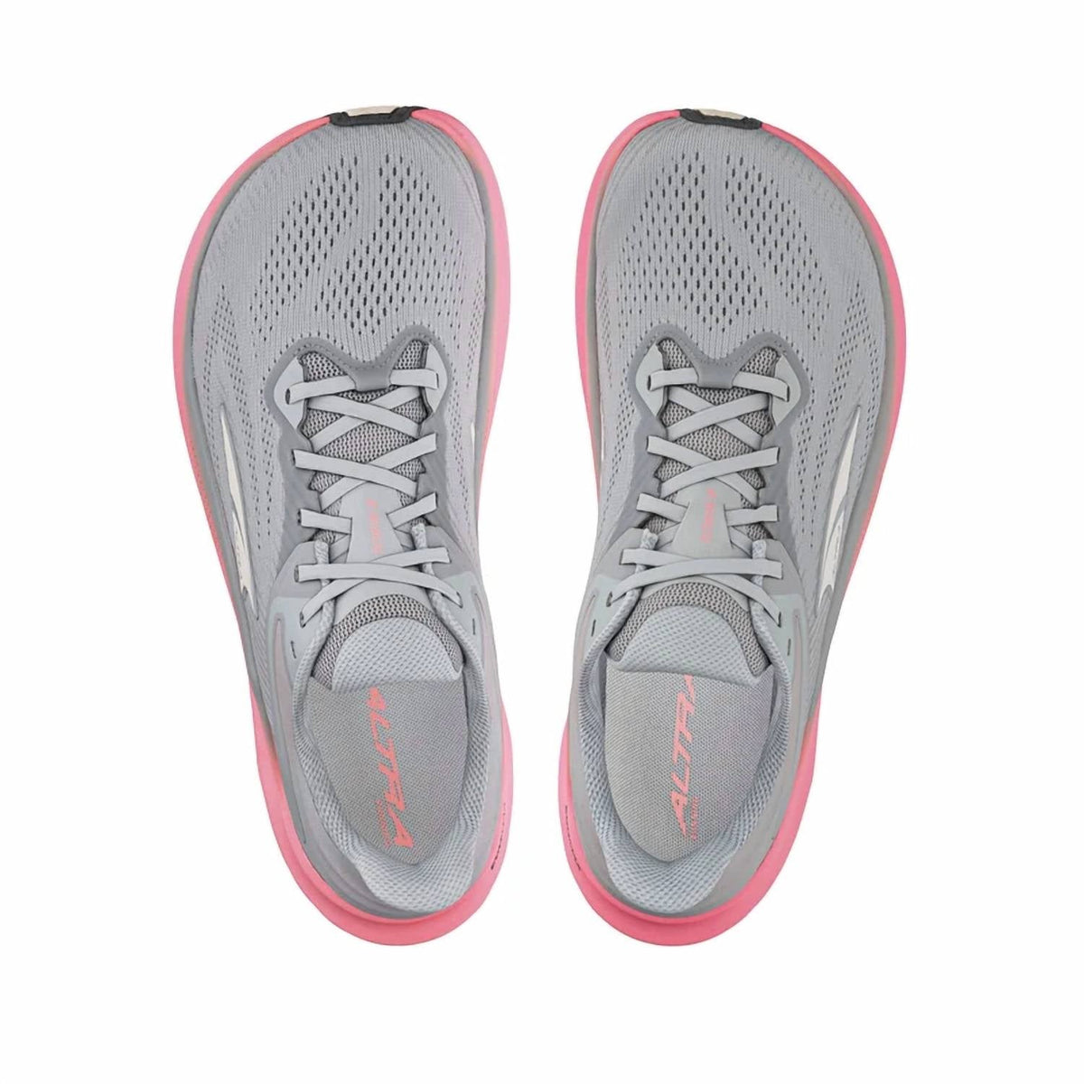Tenis para correr de mujer color gris y rosado