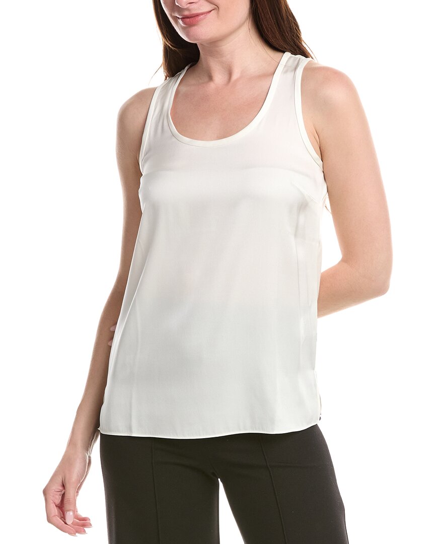 Camiseta sin mangas de mezcla de seda