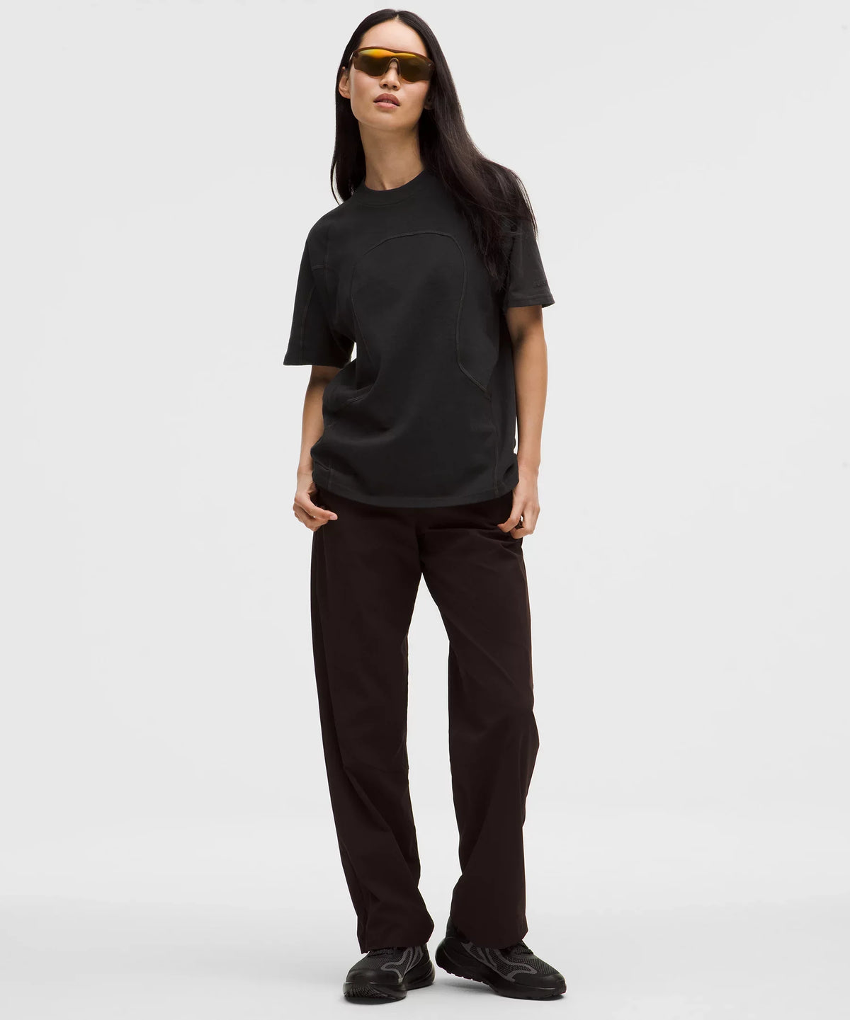Camiseta de mujer de algodón de corte amplio
