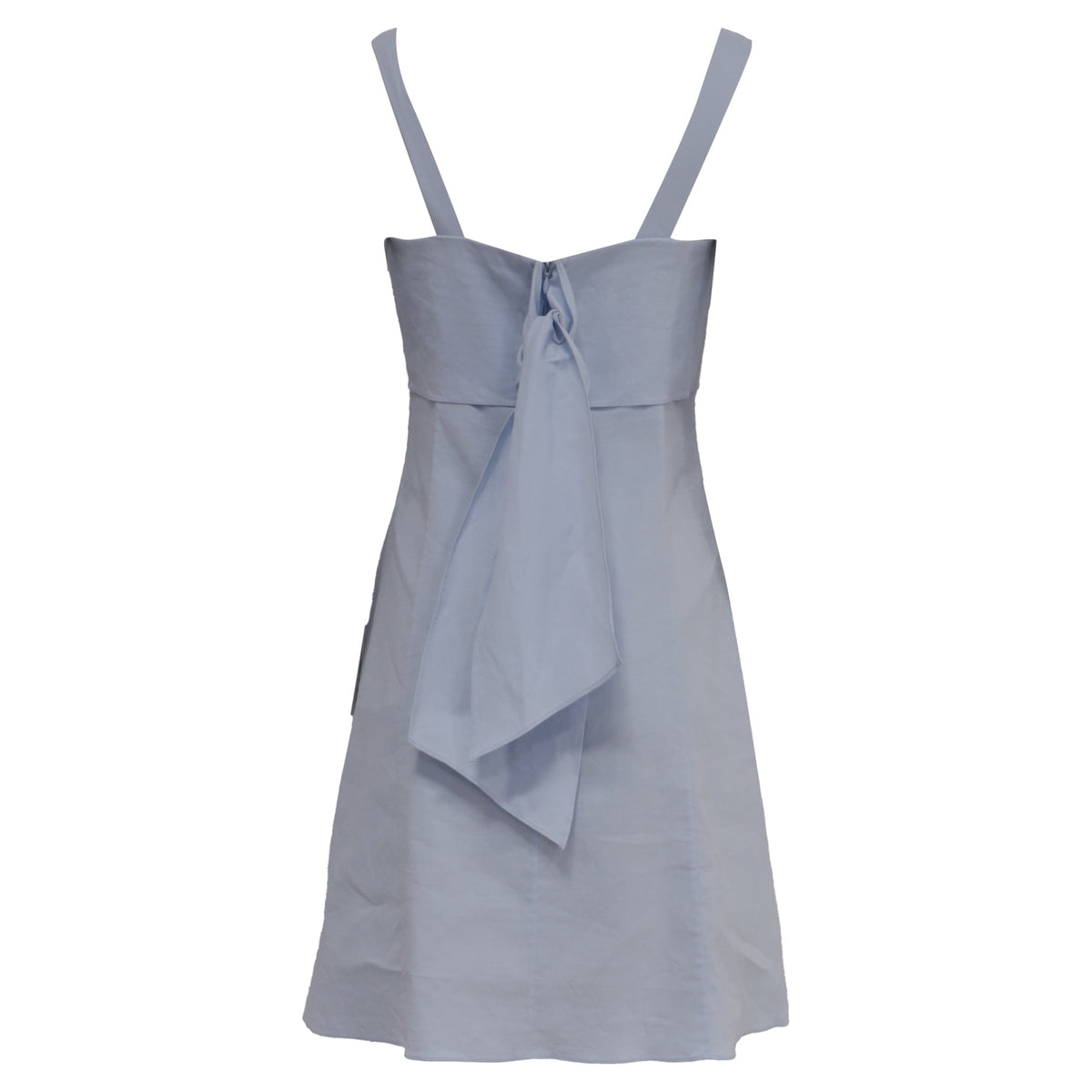 Vestido de lino corto color azul claro
