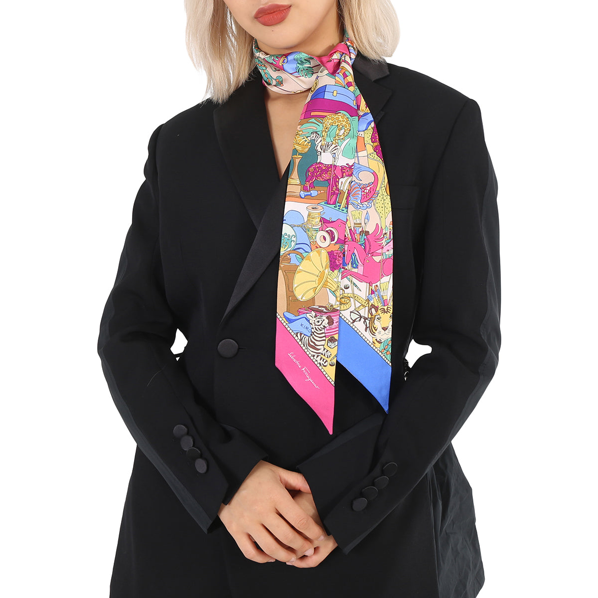 Bufanda de mujer de seda multicolor