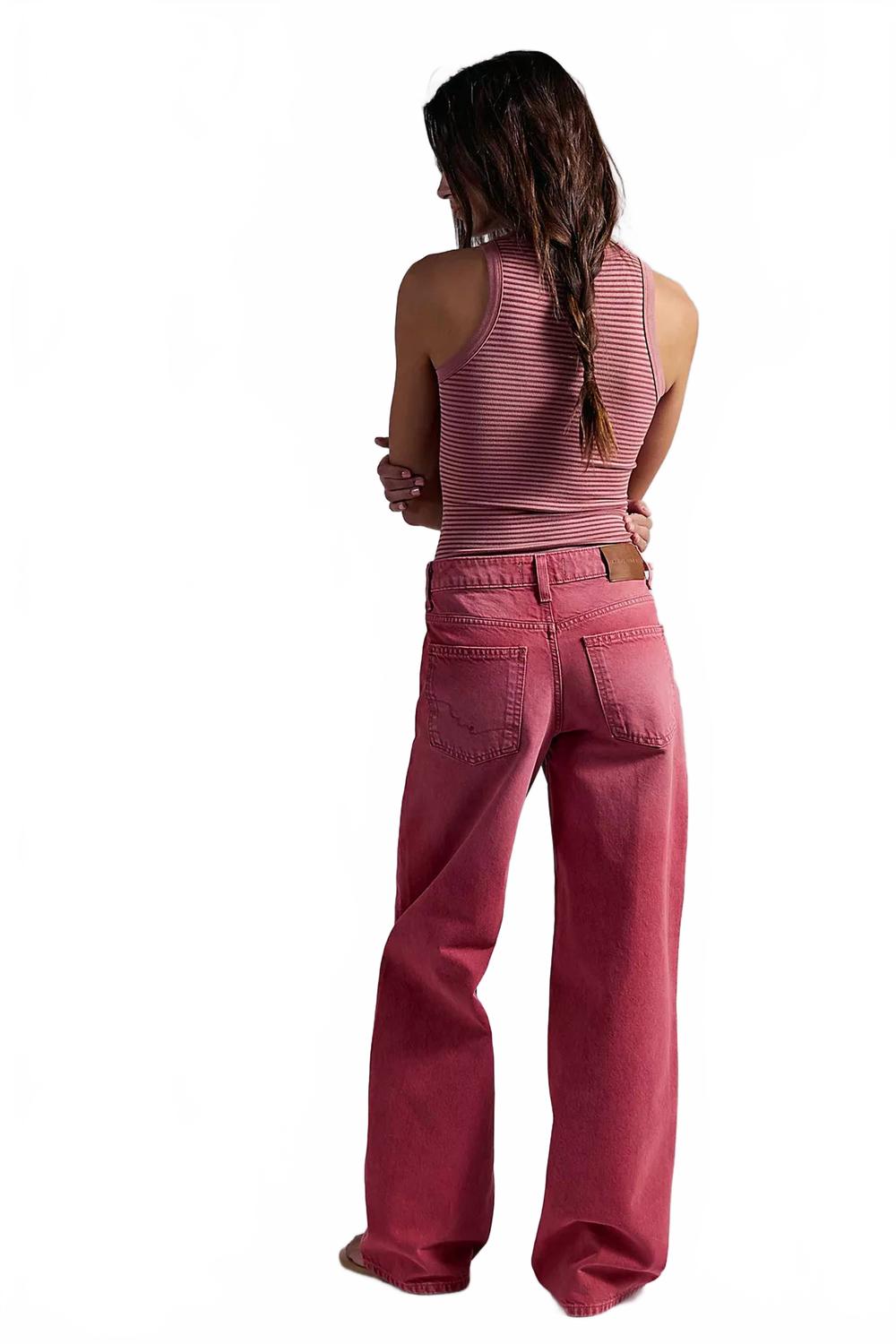 Jean color rosado