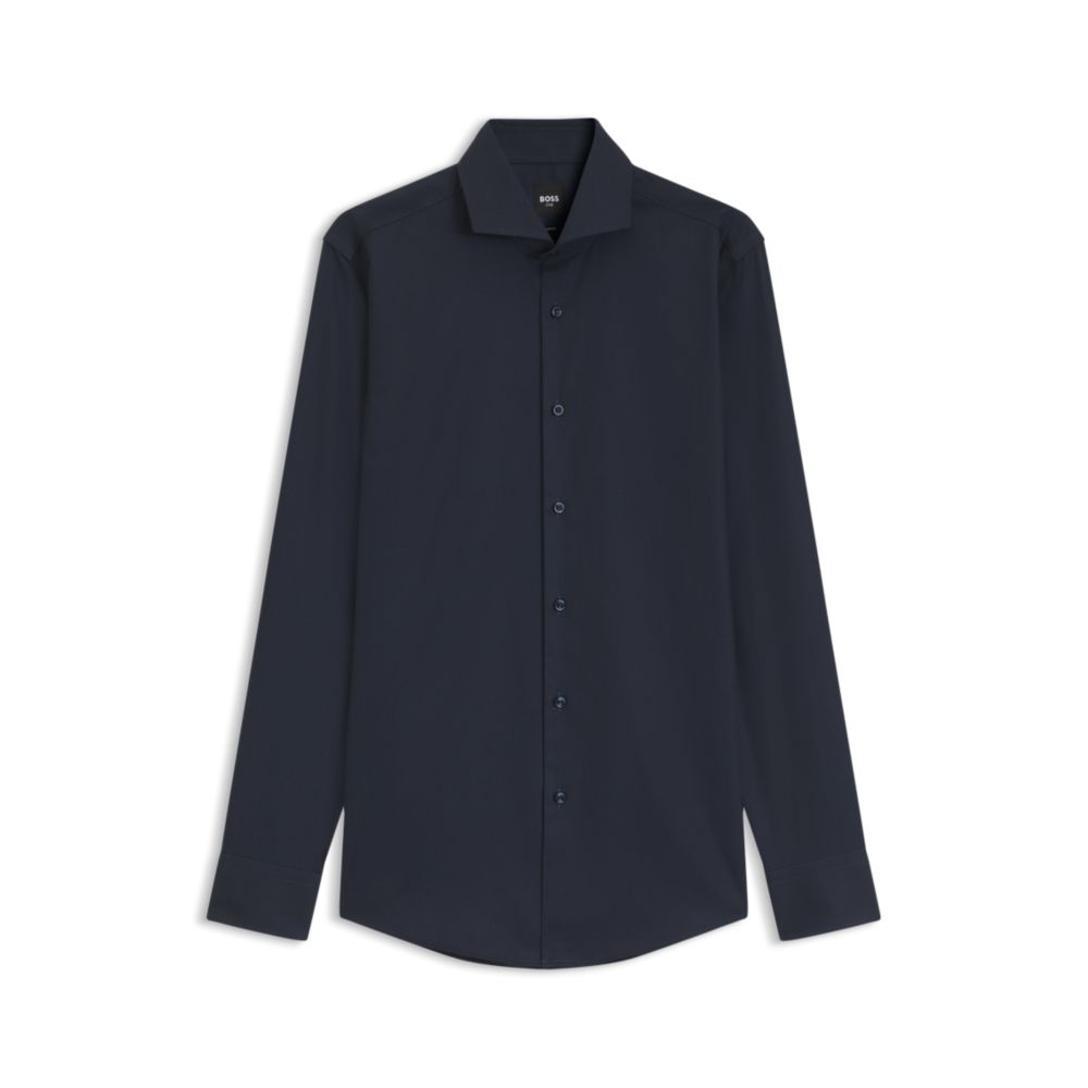 Camisa de mezcla de algodón de corte ajustado