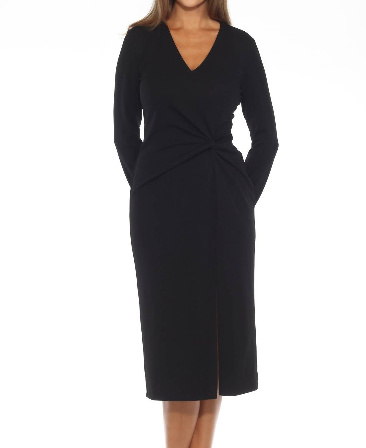 Vestido de mujer midi color negro