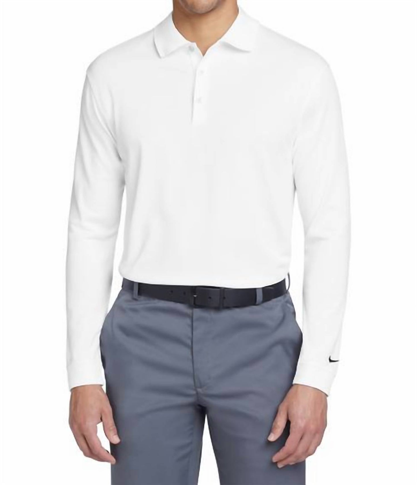 Polo de manga larga color blanco