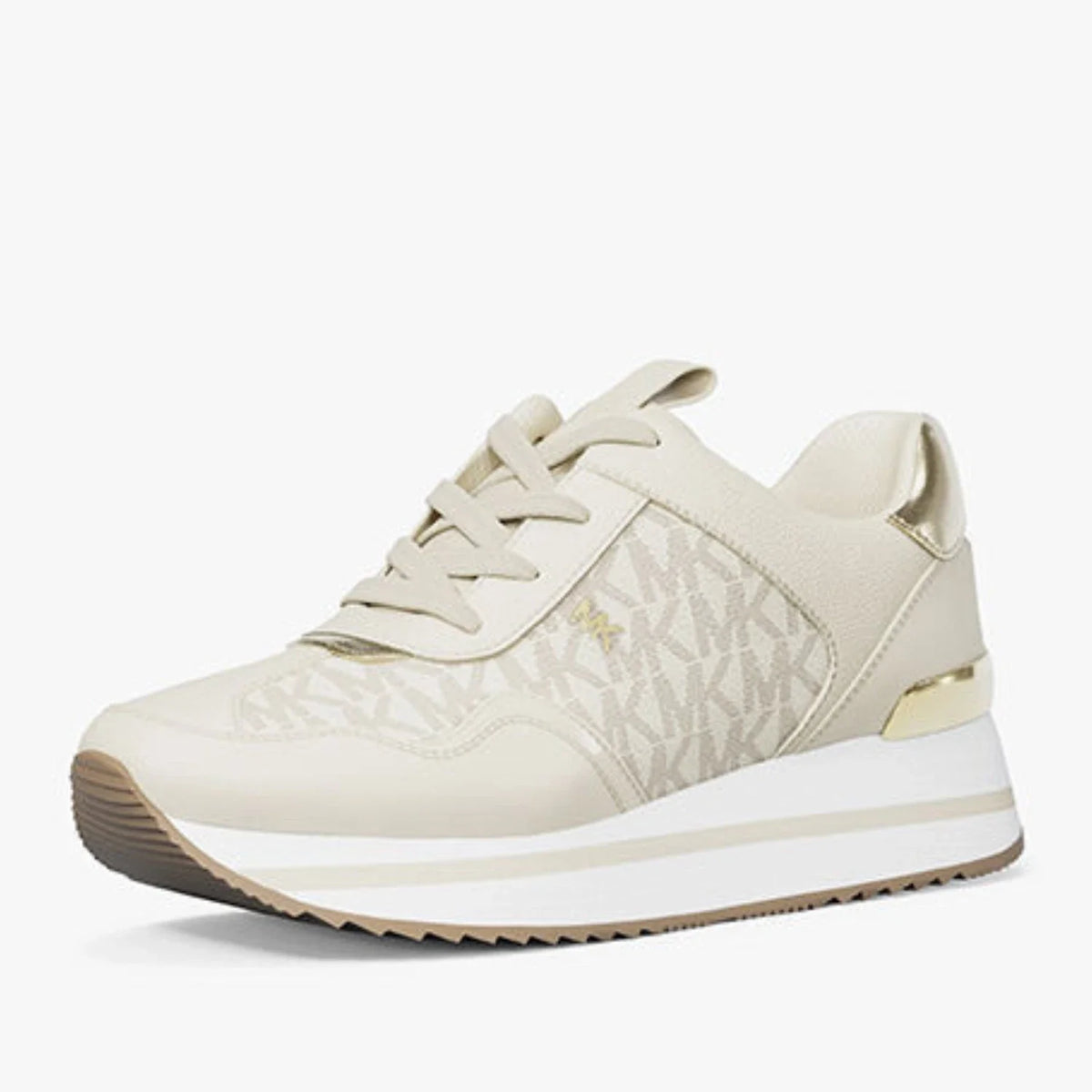 Tenis de mujer con plataforma color marfil