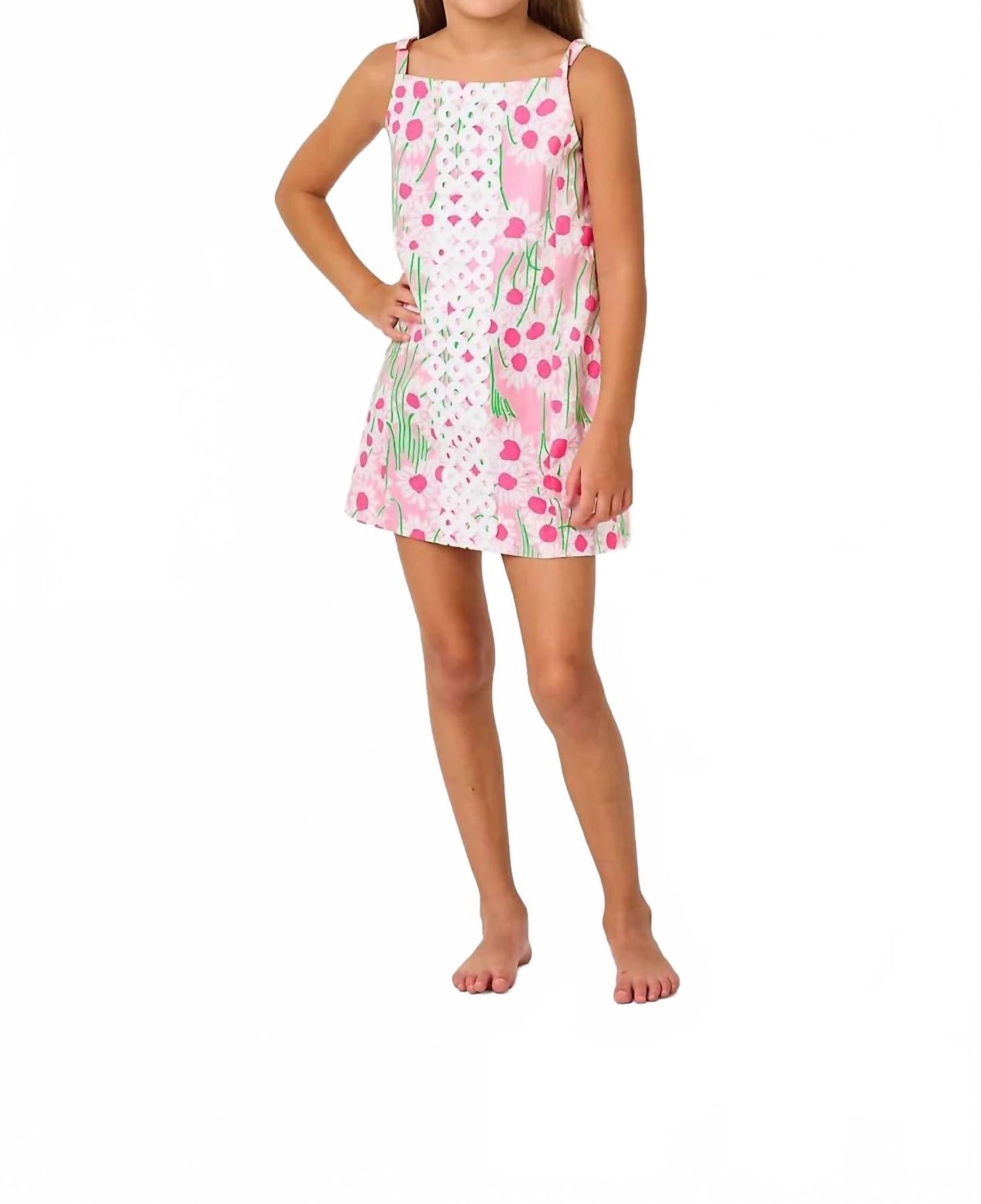 Vestido infantil corto color rosado