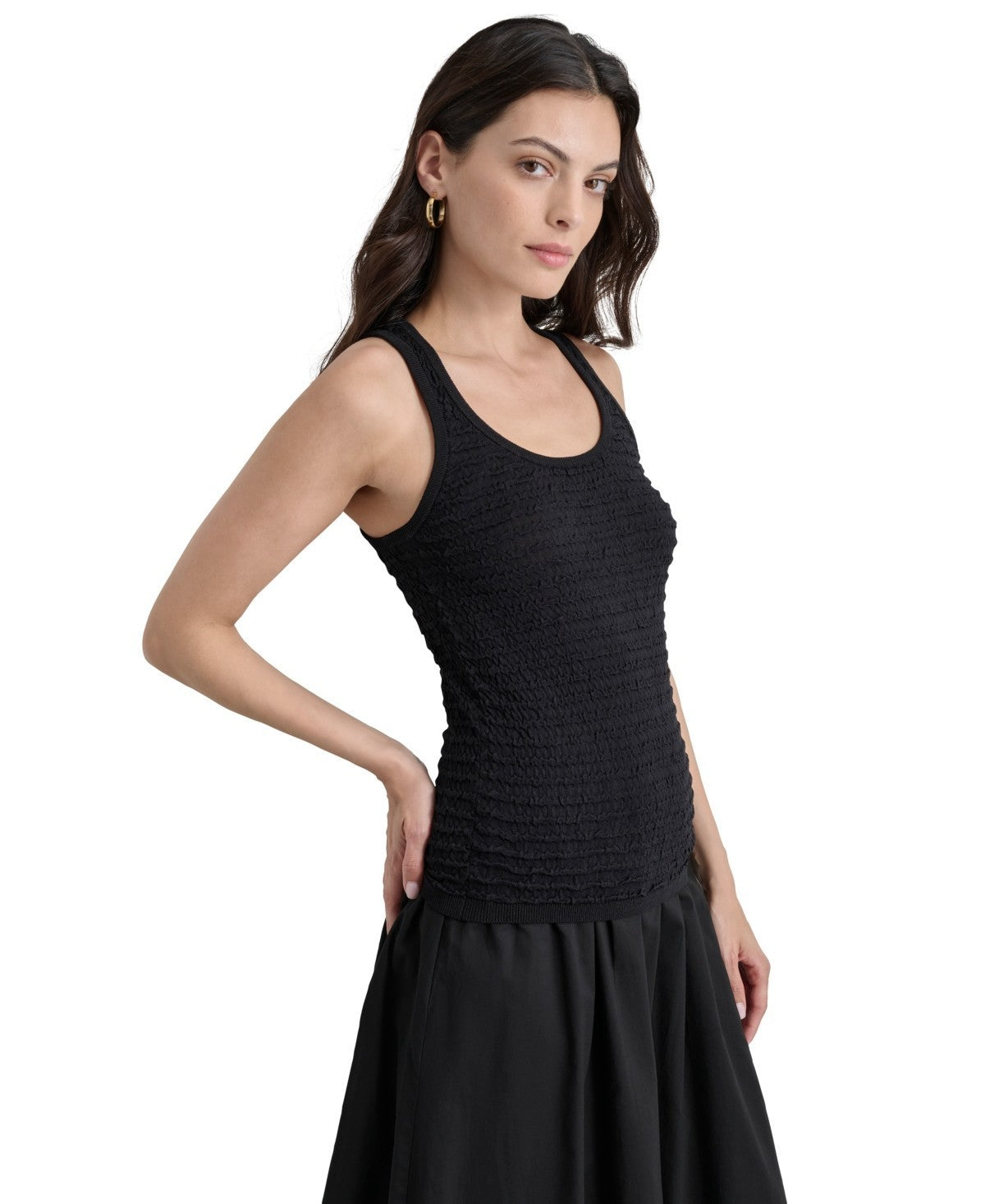 Suéter de mujer sin mangas color negro