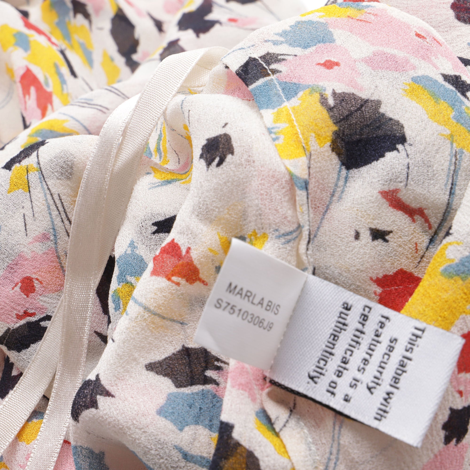Blusa de seda multicolor