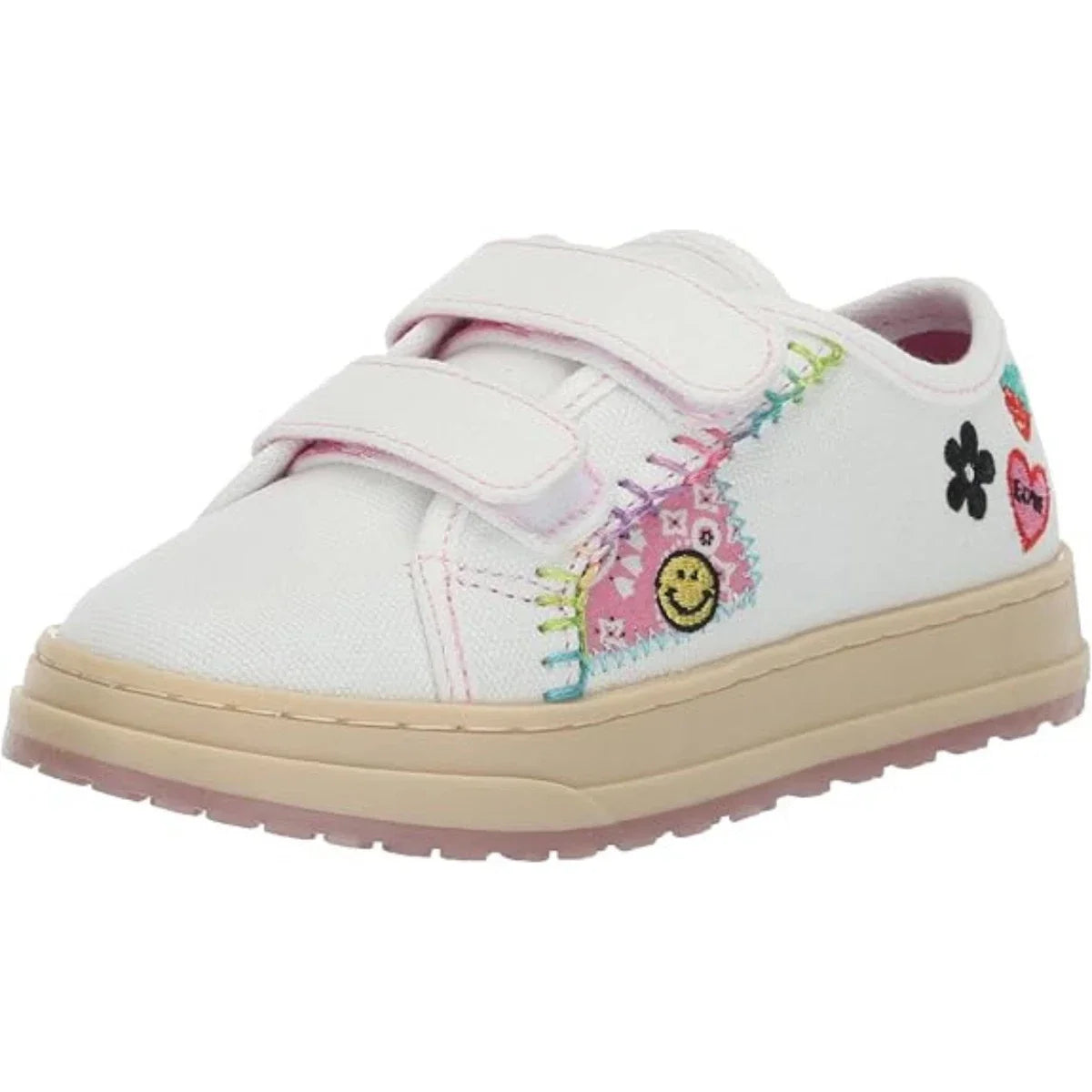 Tenis infantil de lona color blanco