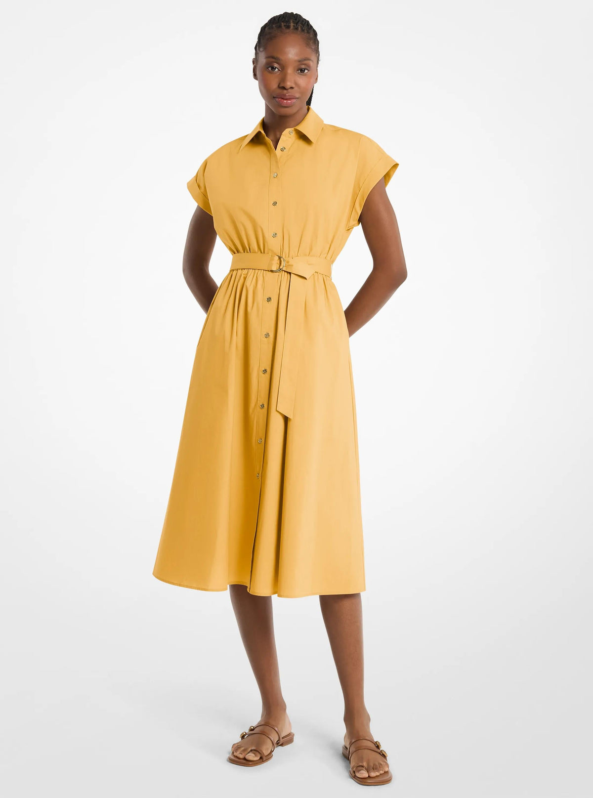 Vestido de algodón midi